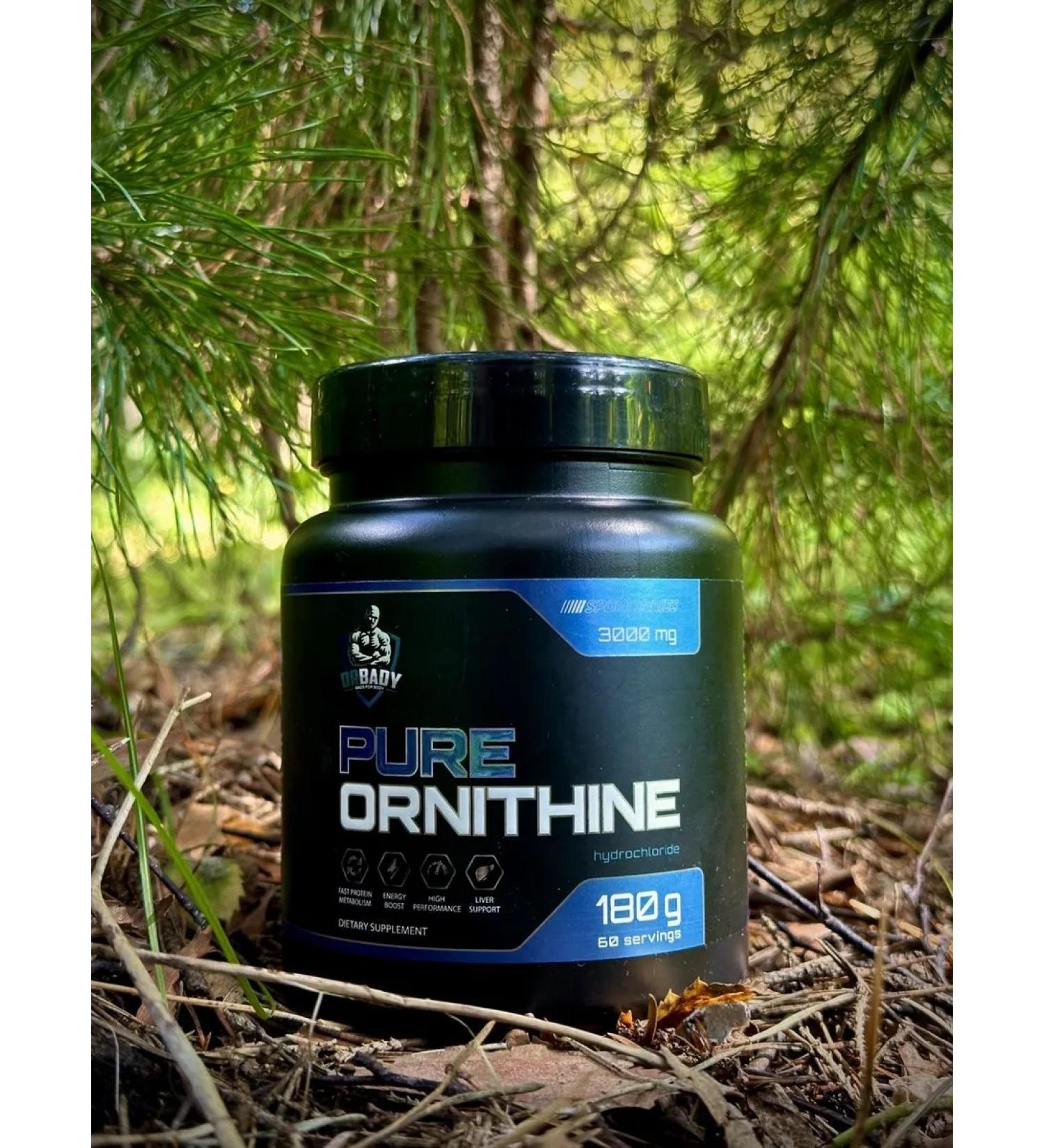DRBADY Pure Ornithine L-ornitine Hydrochloride 180g 60 Portations