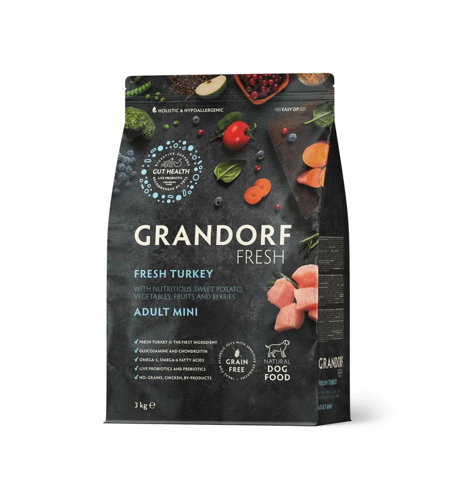 Grandorf fresh For dogs of small breeds fresh turkey 3kg - Buy Online on GoSupps.com
