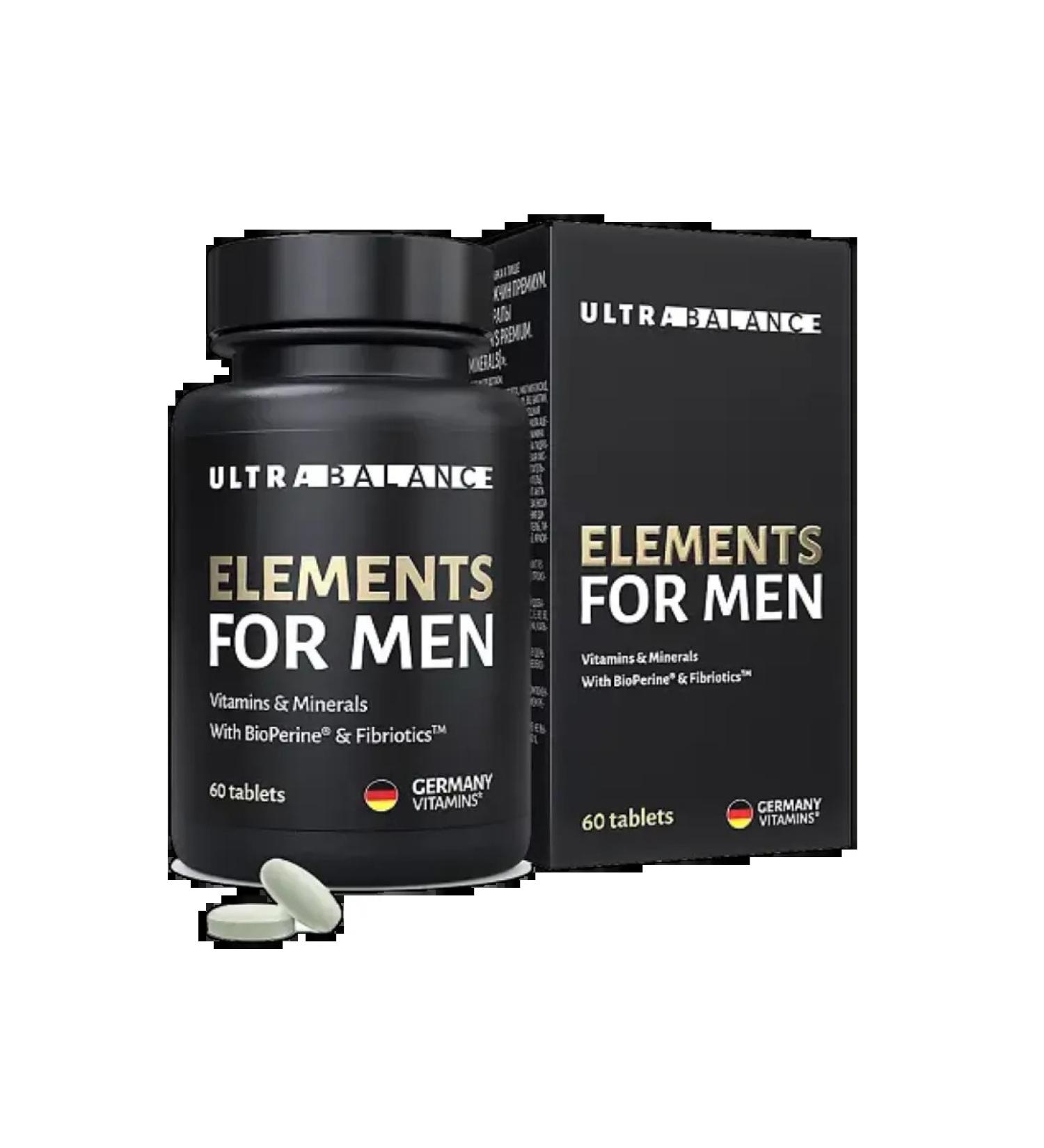 Elements for men premium vitamins and minerals 950 mg 60 pcs