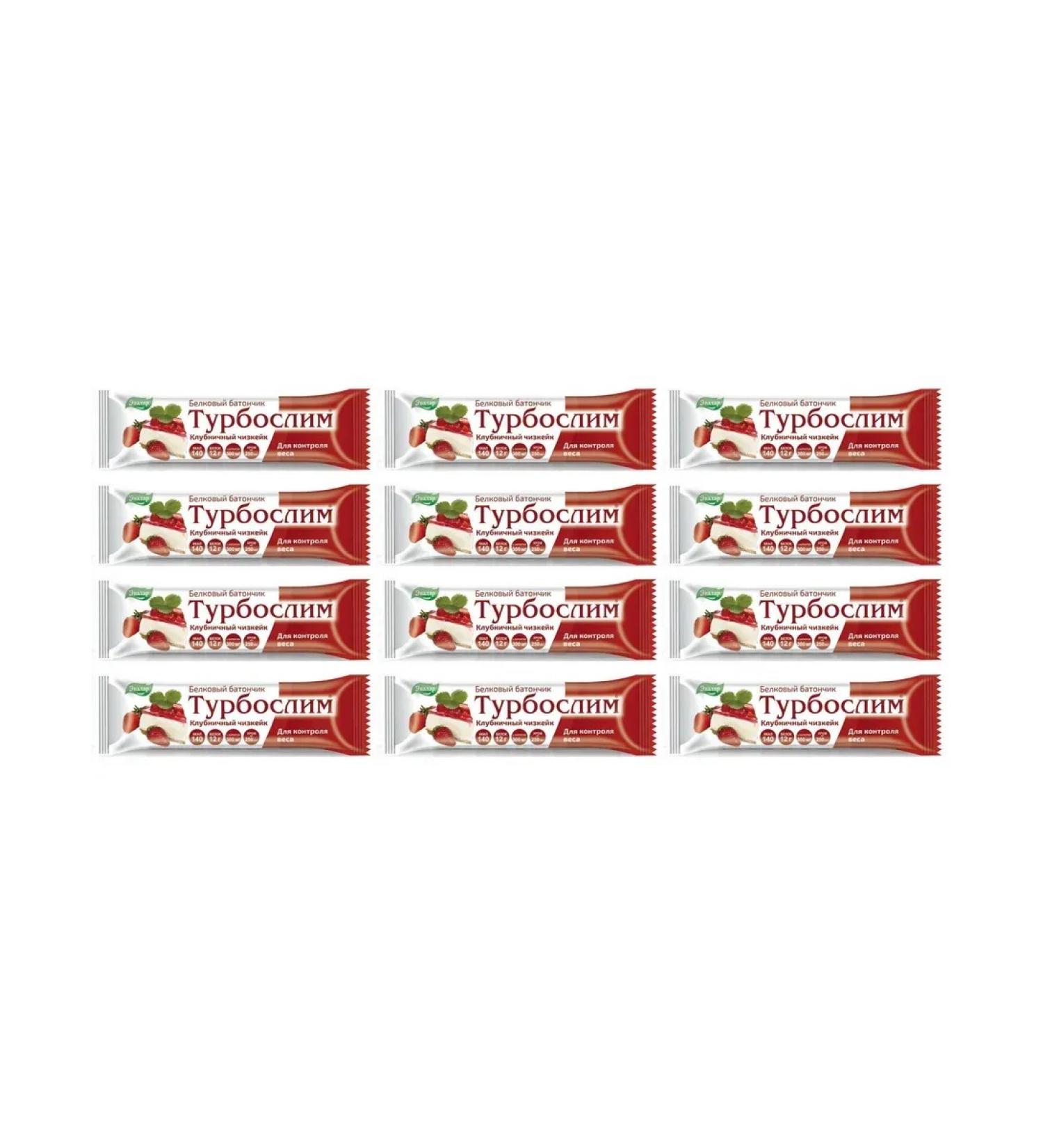 Evalar Turboslym Batonchik (strawberry cheesecake) 50g x 12 pcs