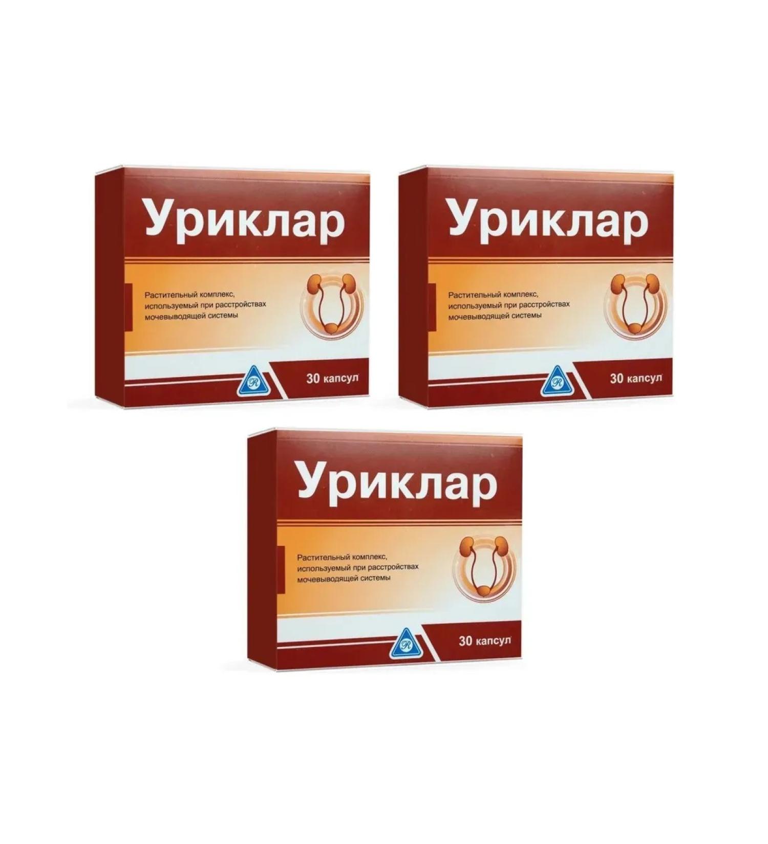 Uriclar 30 capsules of 430 mg x 3 l