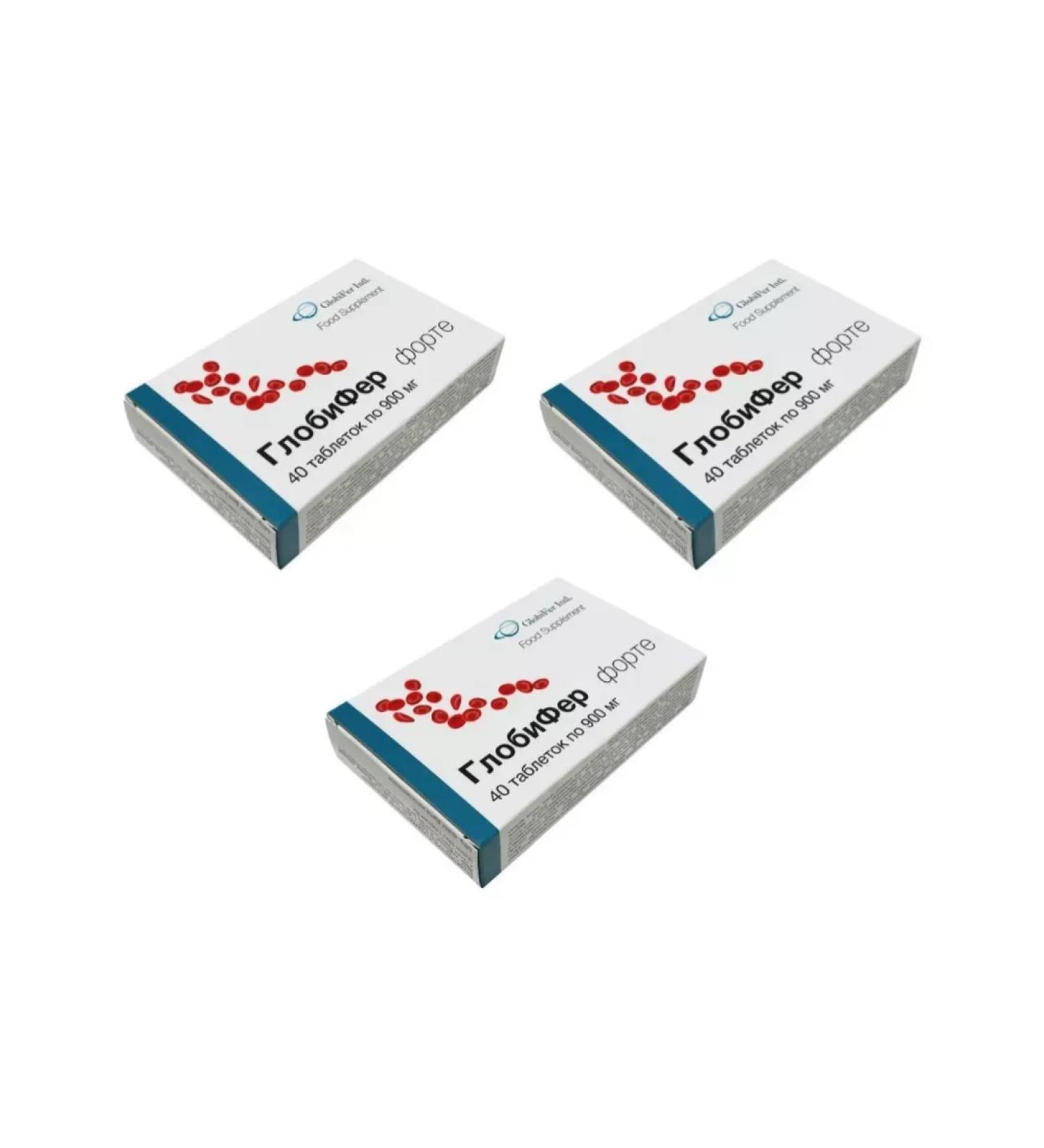 GlobiFer IntL Globifer Forte 40 tablets x 3 - Buy Online on GoSupps.com