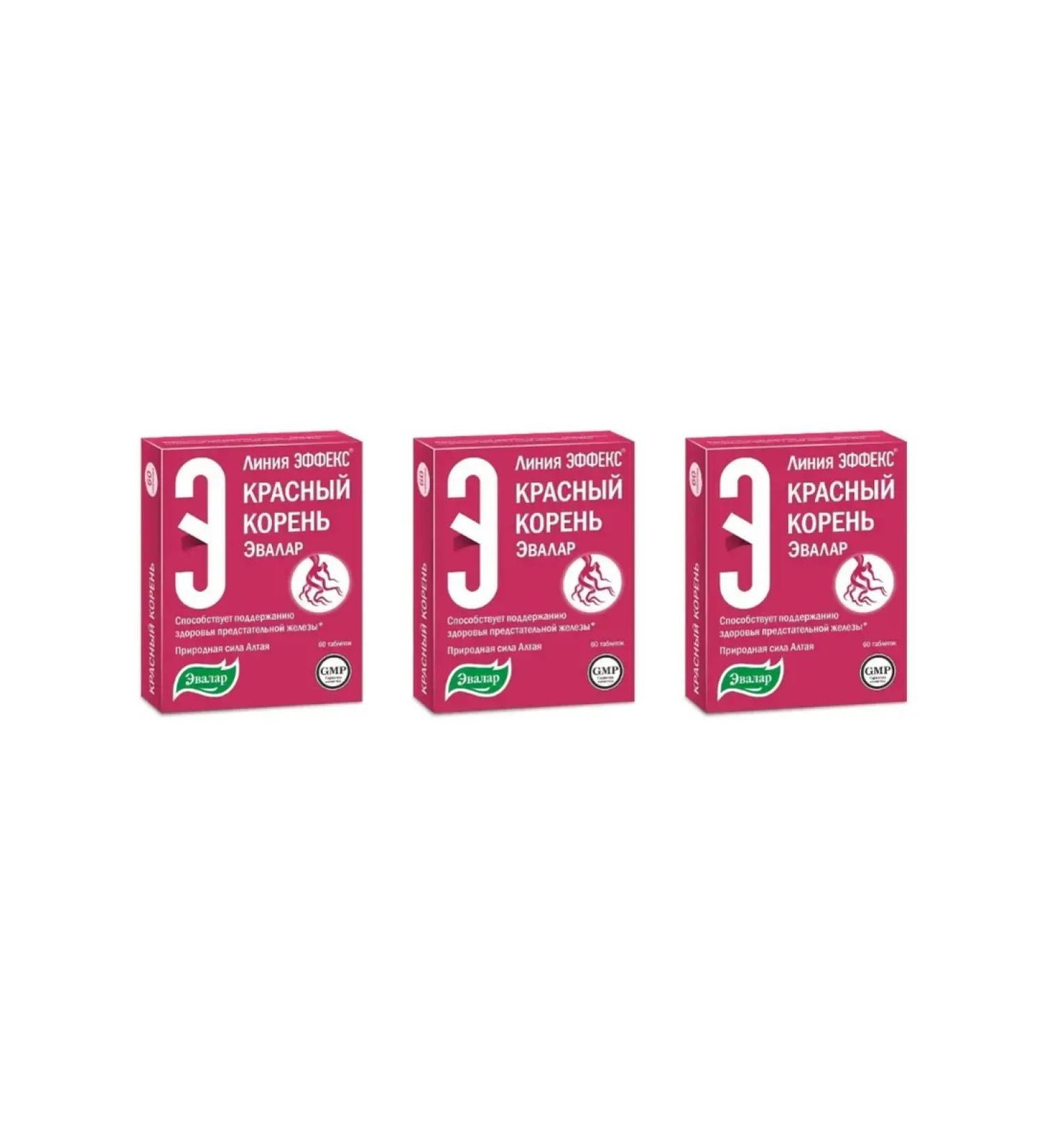 Evalar Red root for f-au. glands 60 tab (0.5g) x 3 - Buy Online on GoSupps.com