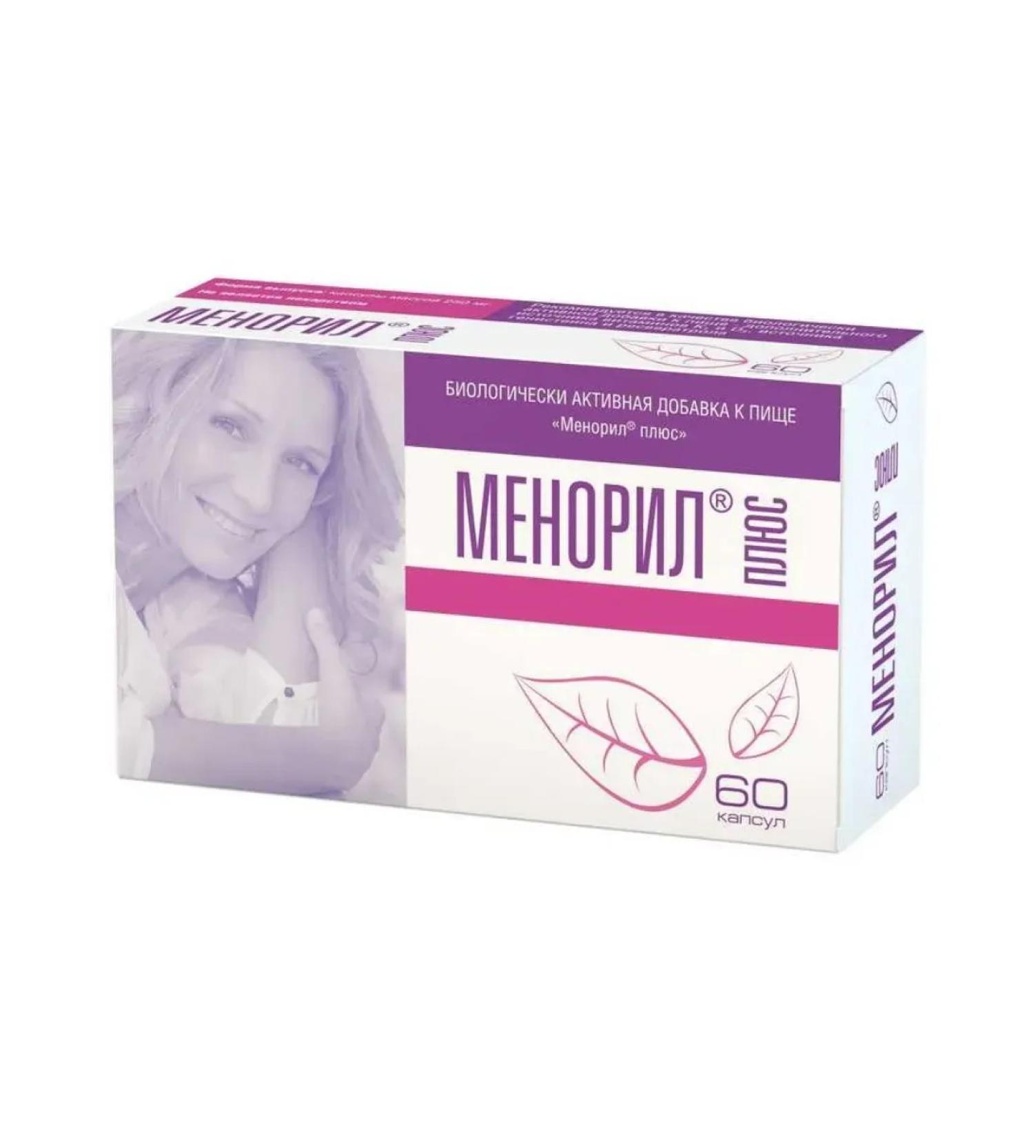 Menoril Plus dietary supplement for women 60 capsules of 250 mg