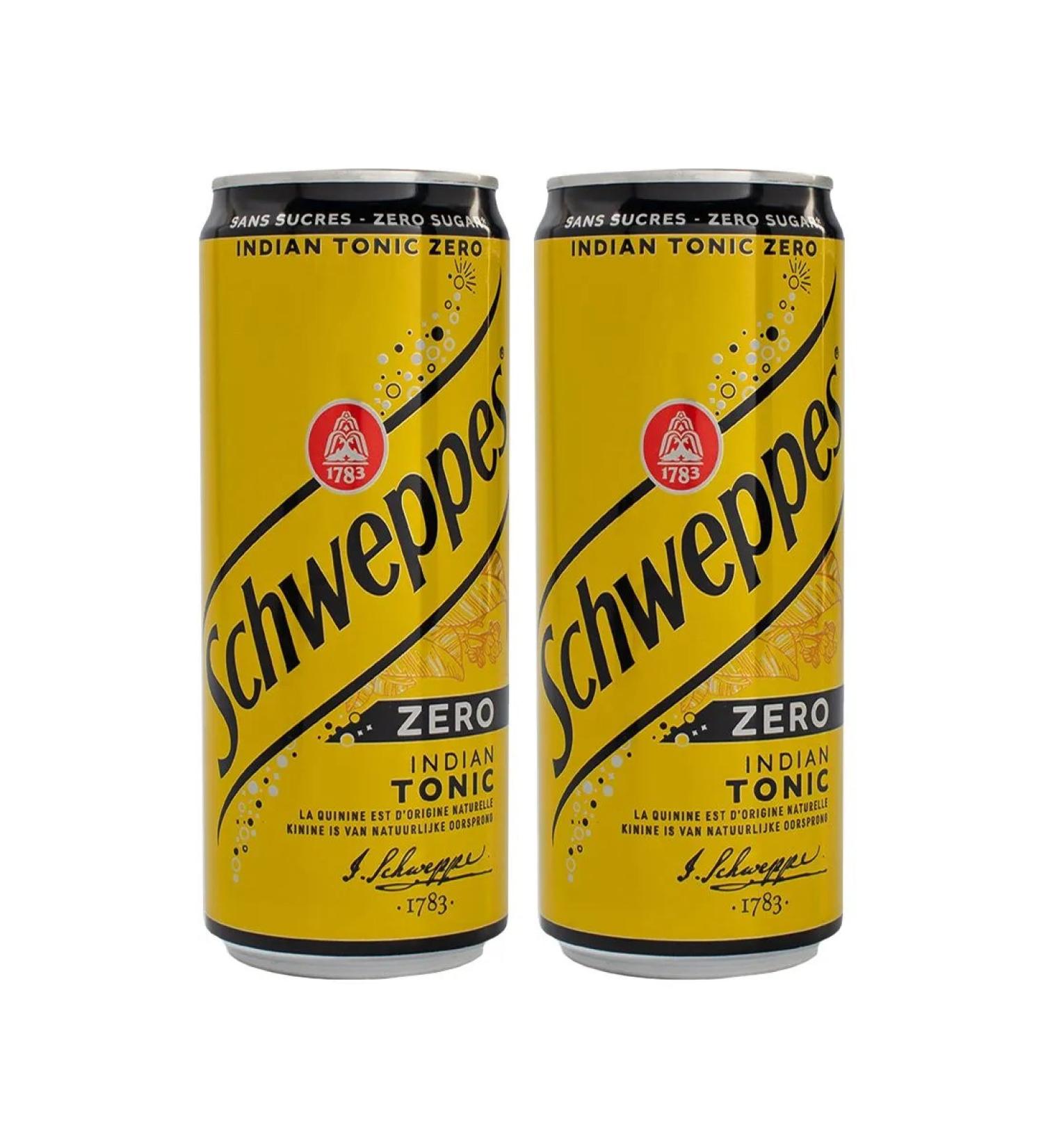 Schweppes Shipped drink Indian Tonic Zero 2 pcs 330 ml - Buy Online on GoSupps.com