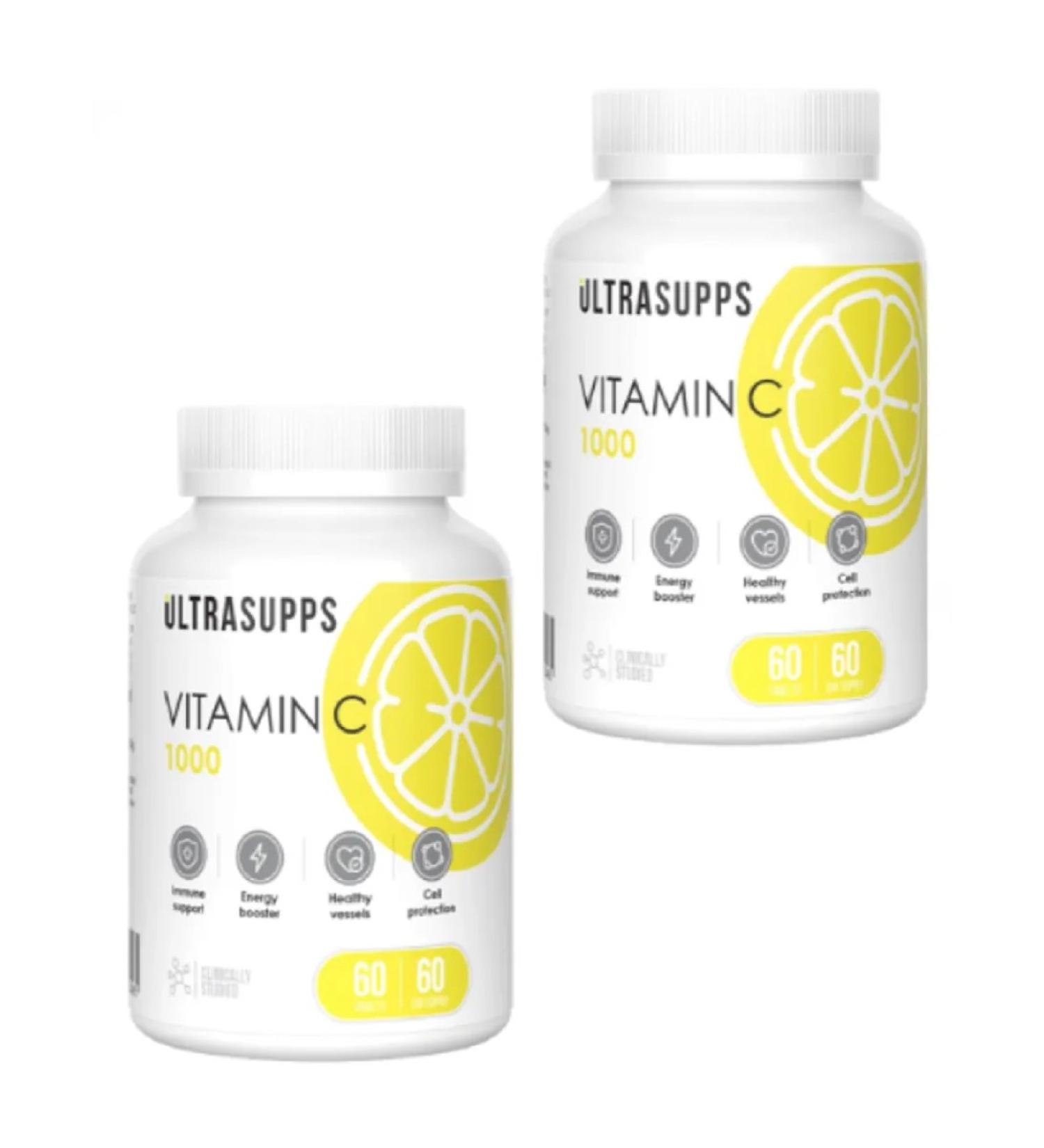 Ultrasapps Vitamin C 60 tablets 2 cans
