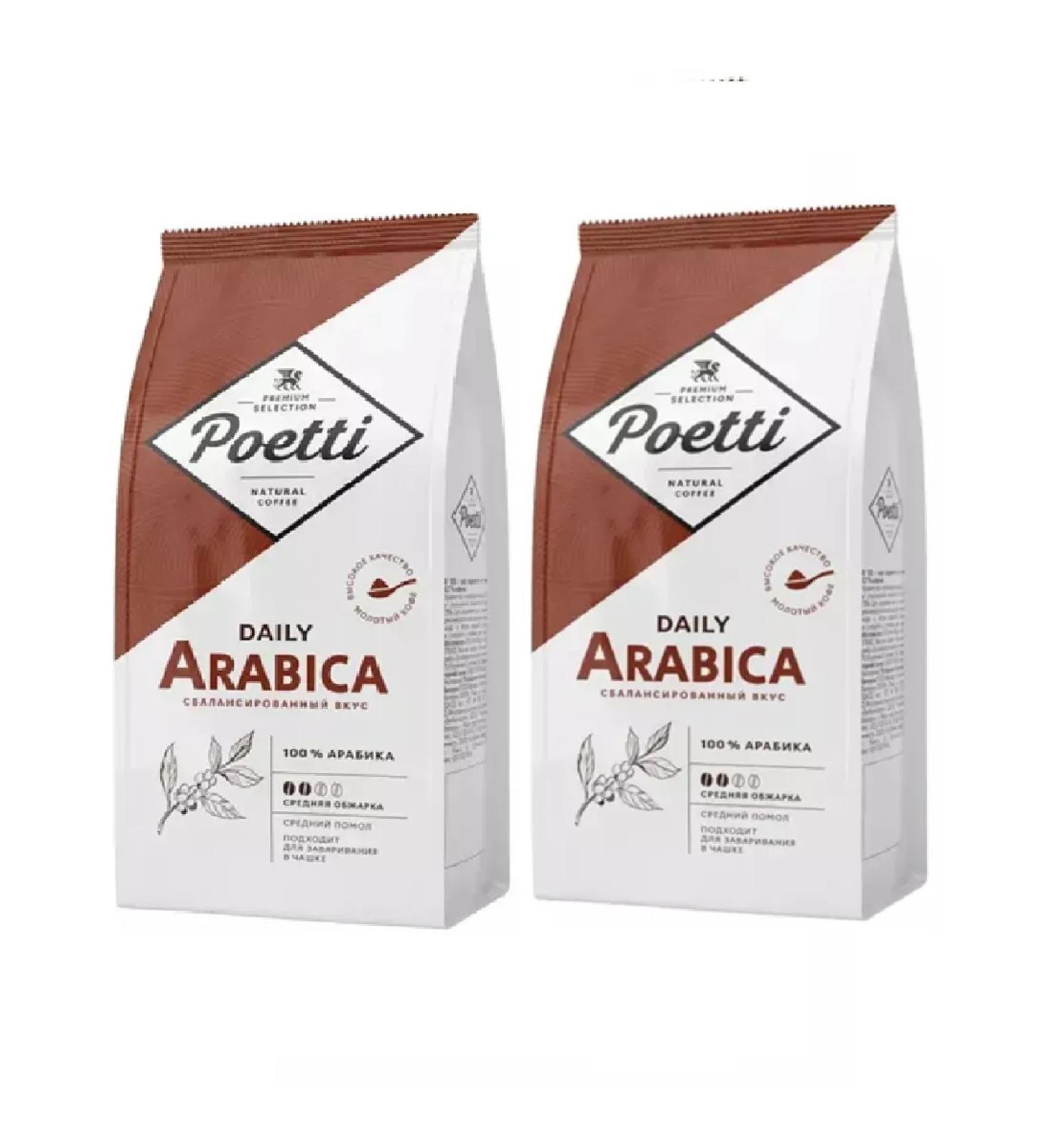 Poetti Daily Arabica Coffee ground 250 g 2UP - Buy Online on GoSupps.com
