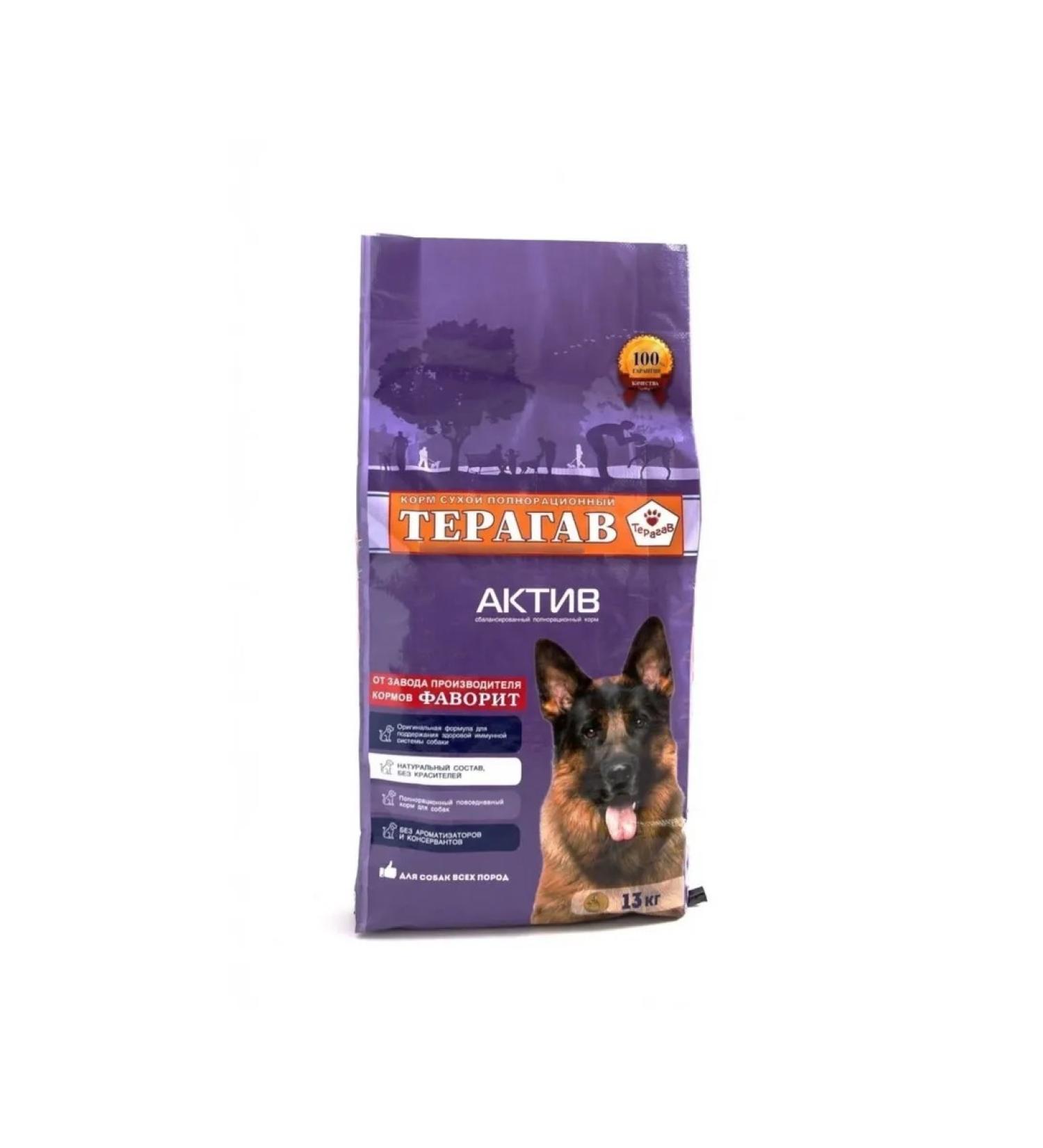 TERAGAV Dry food for adult dogs of active rocks 13 kg