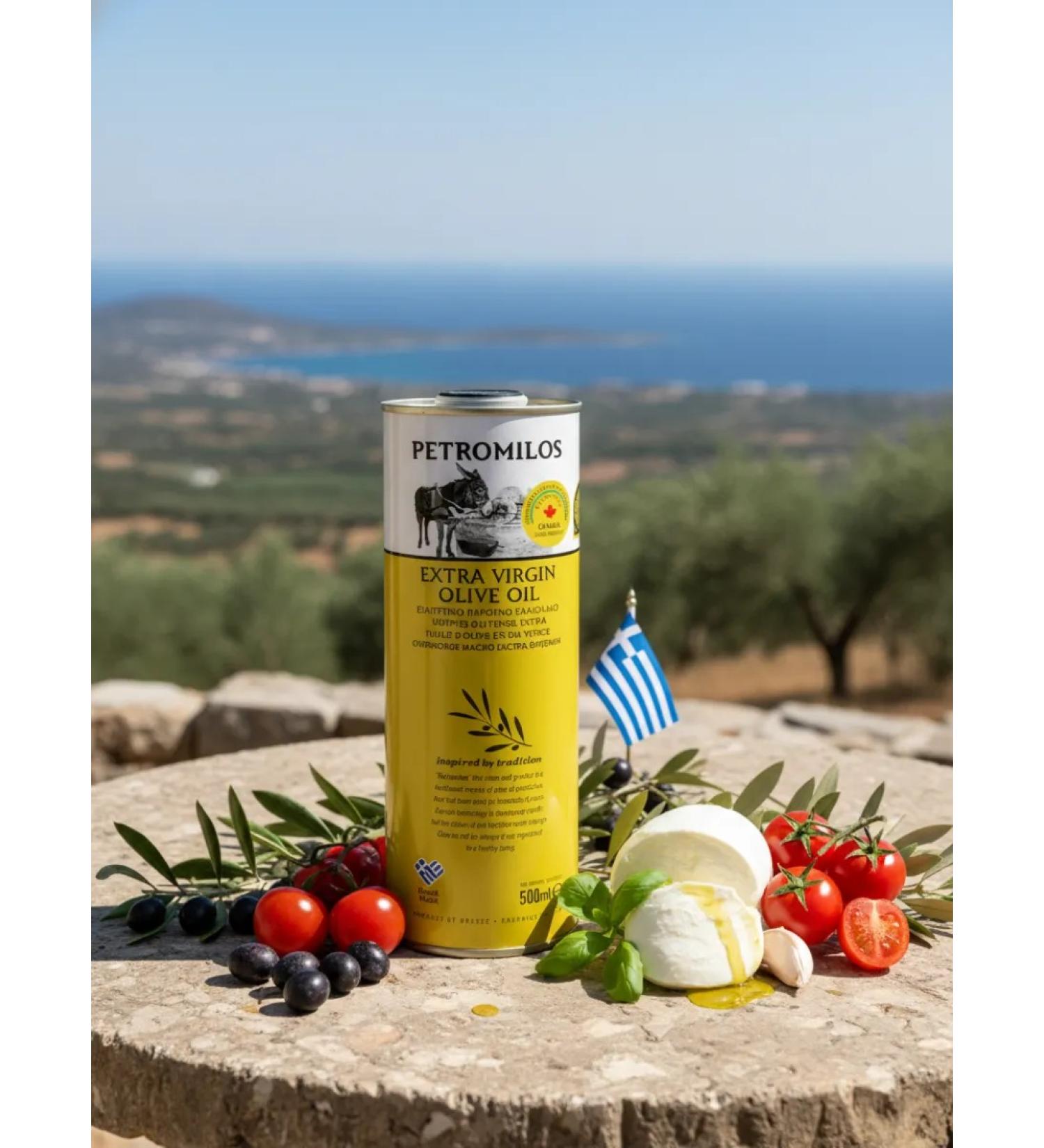 PETROMILOS Olive oil first spin Extra Virgin 500 ml b b b - Buy Online on GoSupps.com