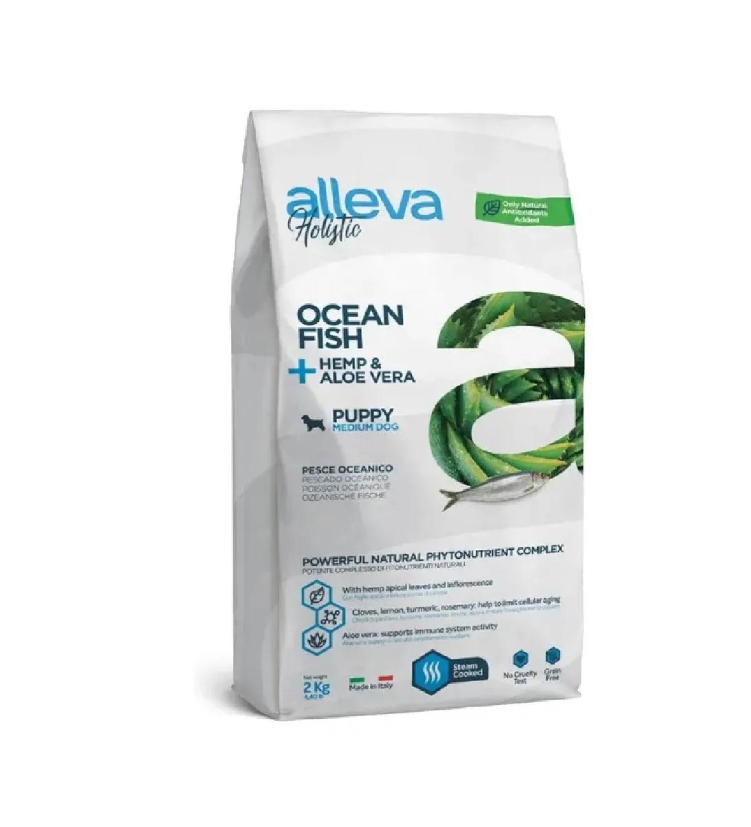 Alleva Holistic's puppies and juniors feed with Medium 2kg fish - Buy Online on GoSupps.com