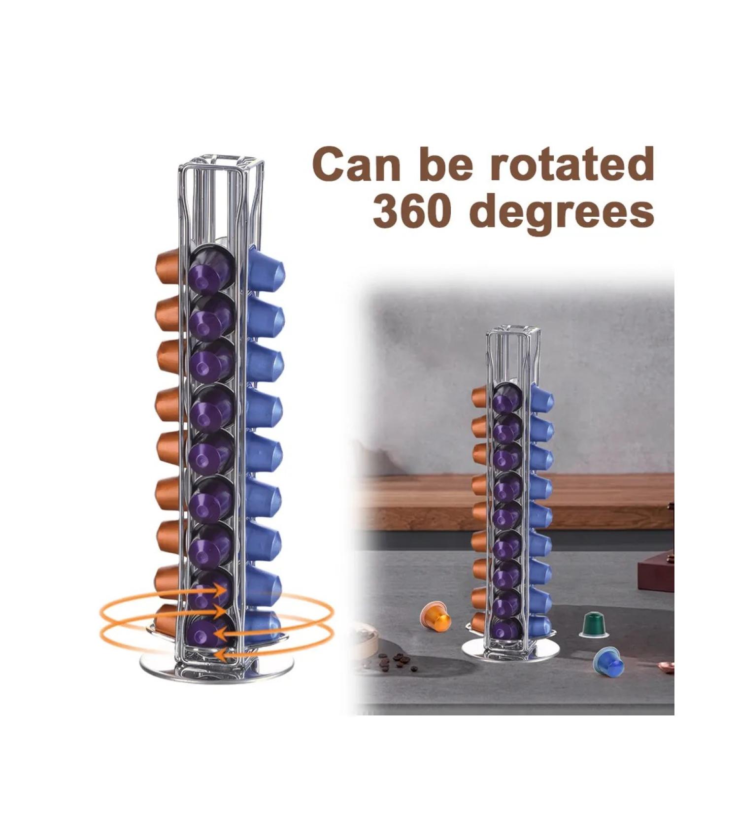 40PCS Silver Capsule Coffee Stand Capsule Display Rack Rotat - Buy Online on GoSupps.com