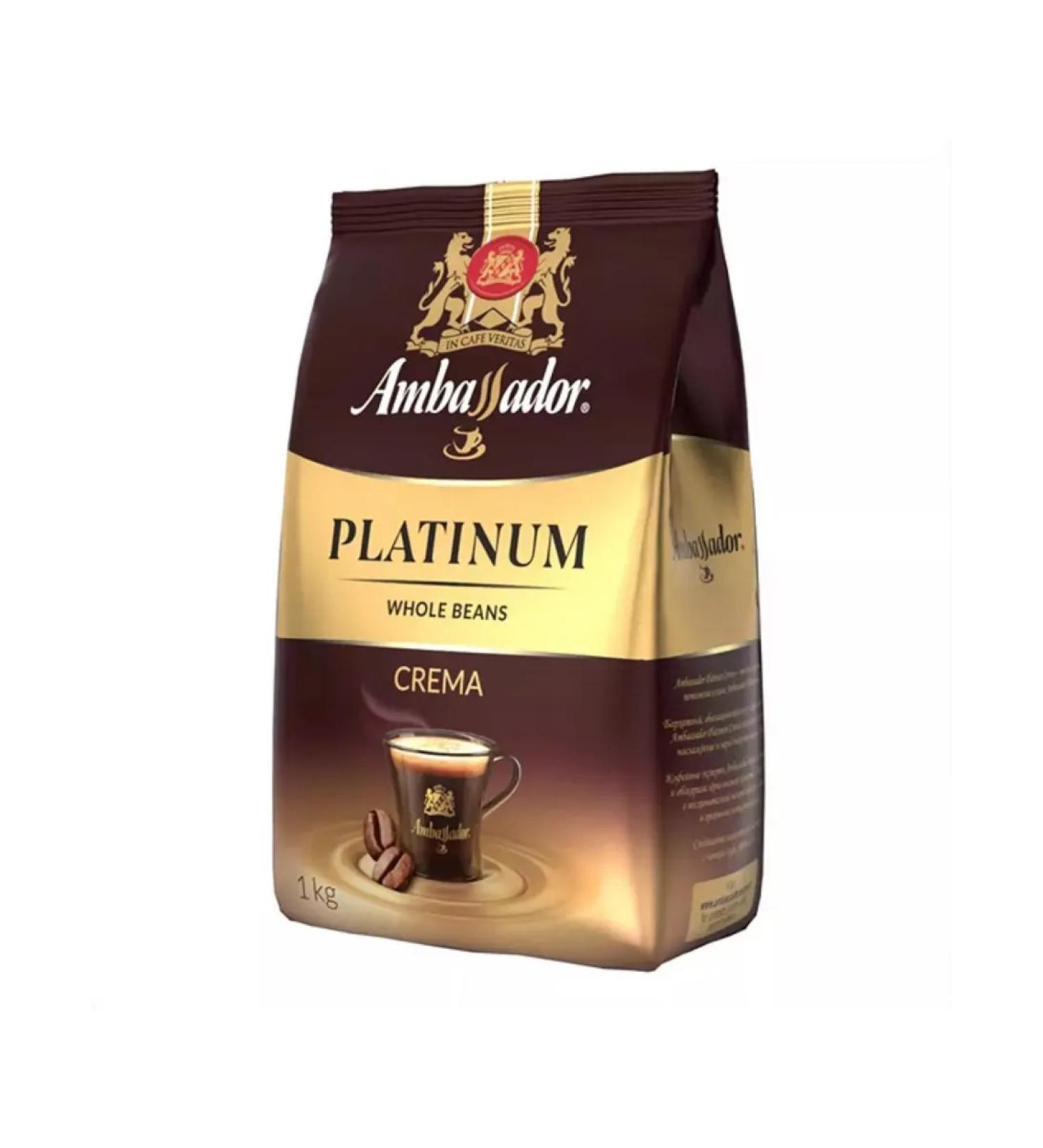 Ambassador Platinum Crema coffee 1 kg - Buy Online on GoSupps.com