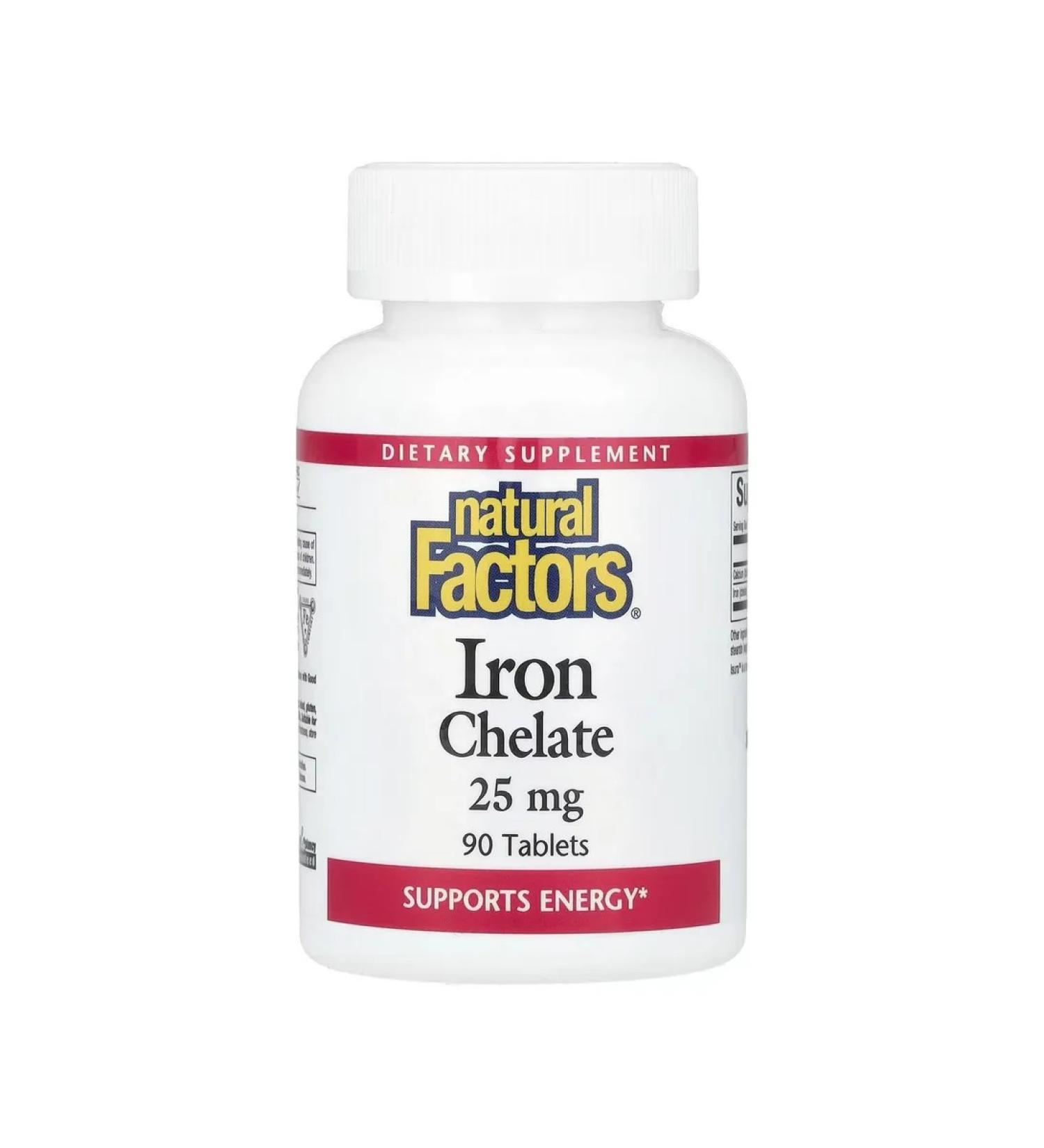 Natural Factors HEALAT Iron 25 mg 90 tablets