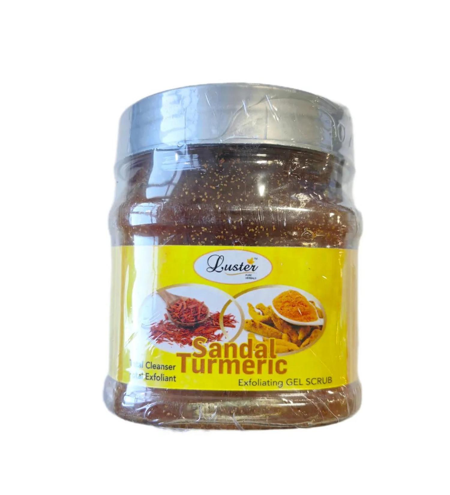 Luster Sandal Kurkuma Gel-Skrab Exfoliant for Facial Faces and Body 500ml