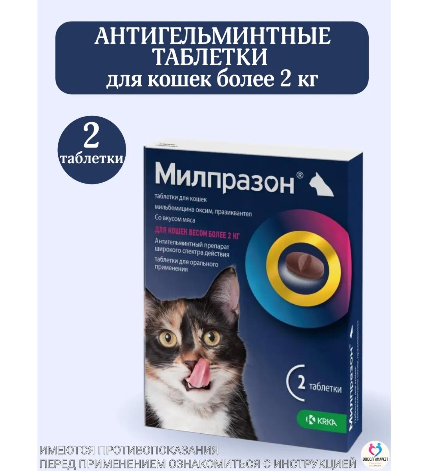 KRKA Milprazone tablets for cats more than 2 kg - Buy Online on GoSupps.com