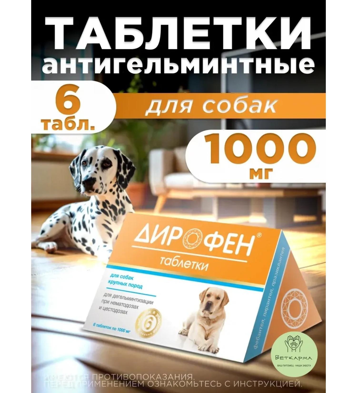 Apicenna Dirophen tablets for large dogs 6 tab - Buy Online on GoSupps.com