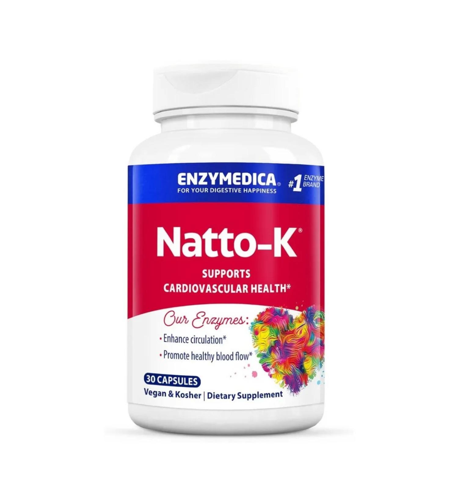 enzymedica Enzymes for the NATTO-K 30 Capsules cardiovascular system - Buy Online on GoSupps.com