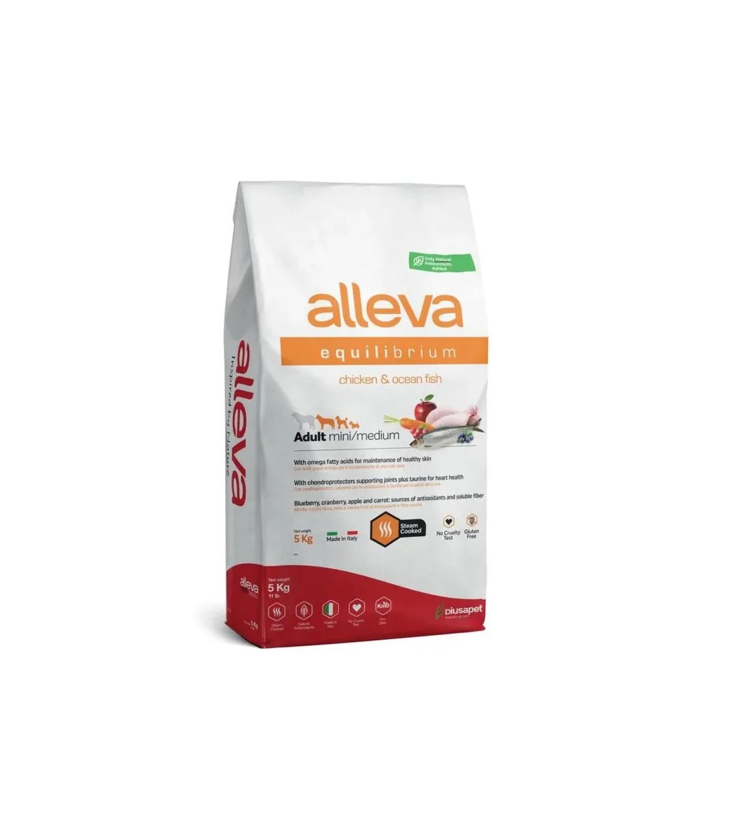 Alleva Dry food for dogs Equilibrium chicken and fish 5 kg - Buy Online on GoSupps.com