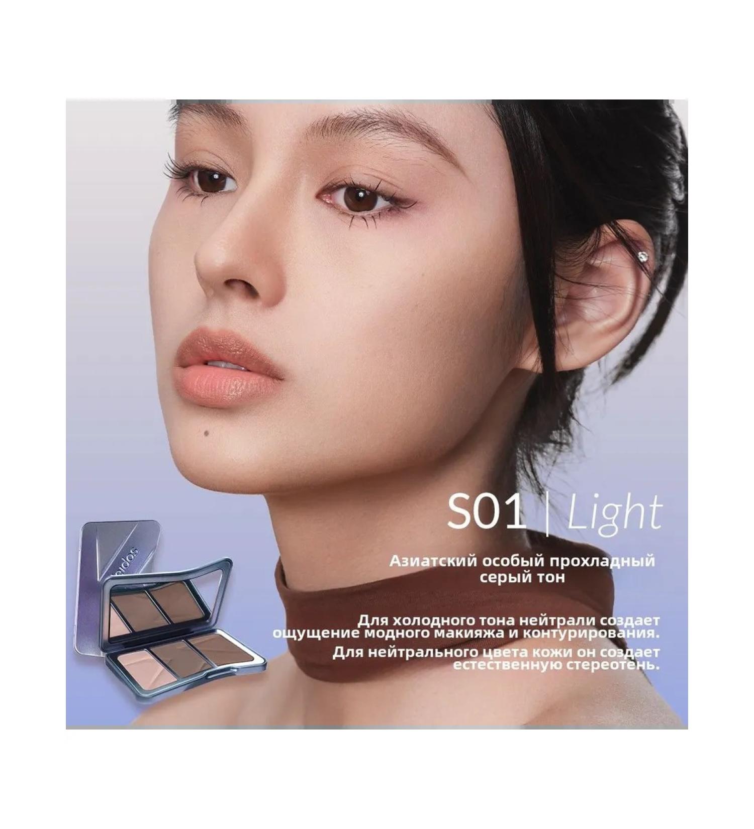 Kaleidos Palette for facial contouring and three high -haliter colors - Buy Online on GoSupps.com