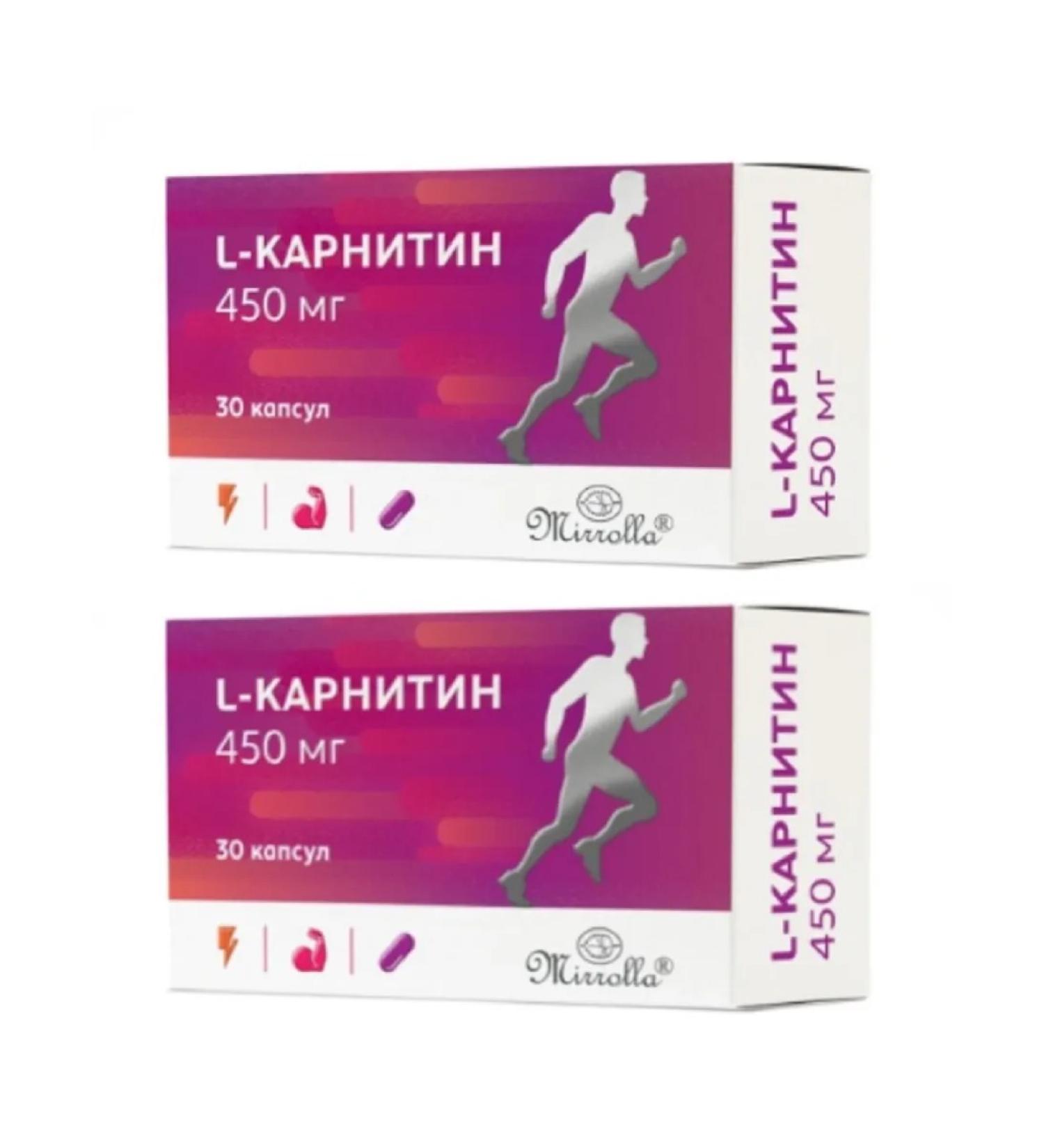 Mirolla L-carnitine 500 mg 30 capsules 2 packages