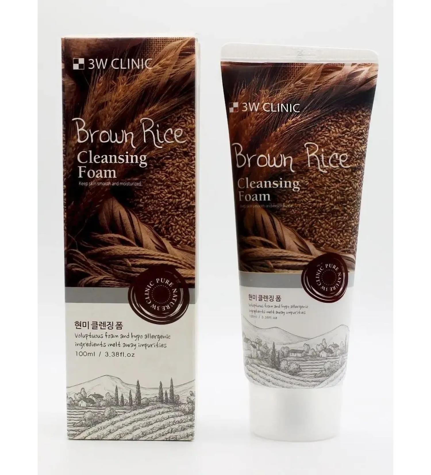 3W Clinic Foam for washing with an extract of brown rice - Buy Online on GoSupps.com