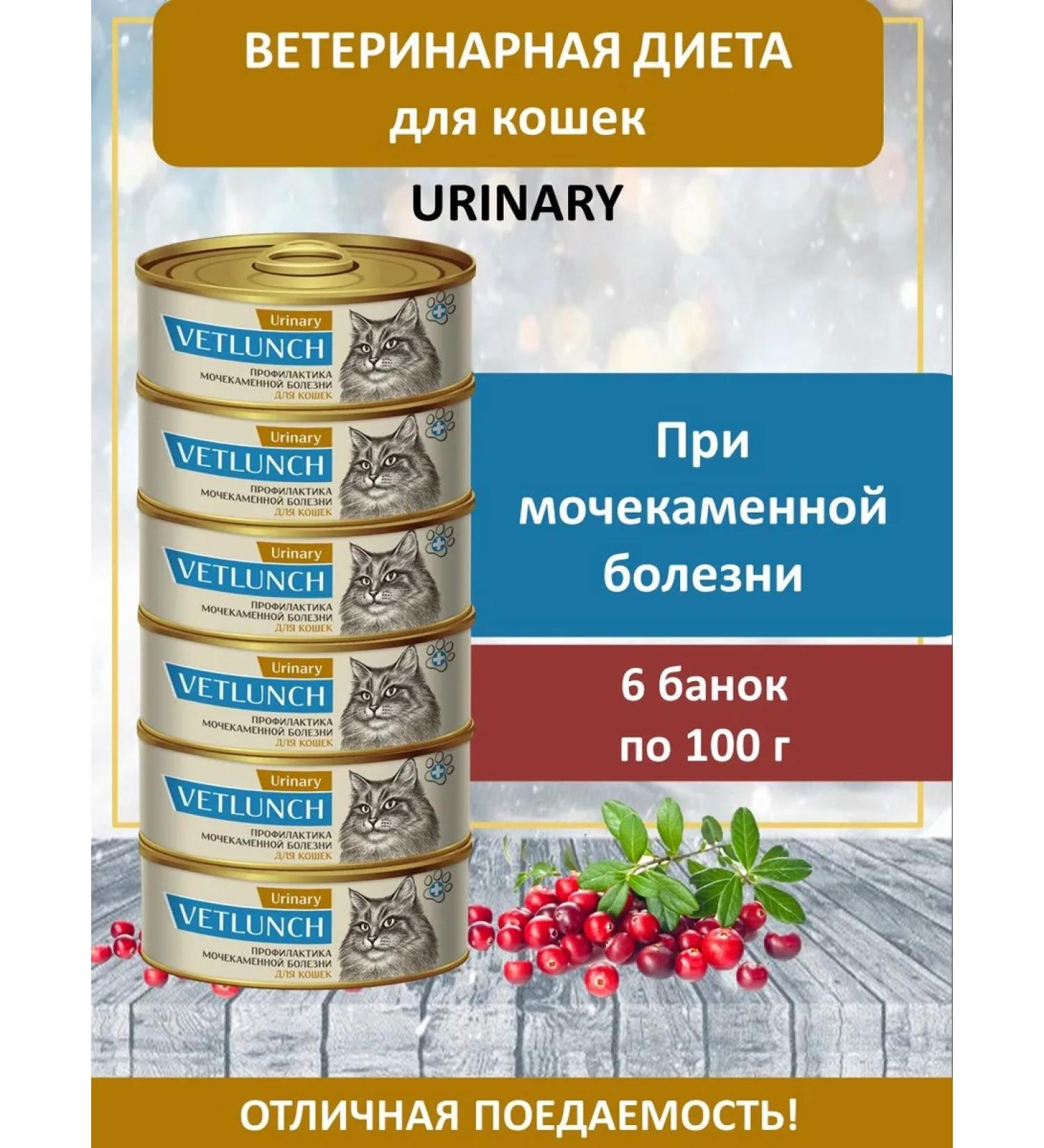 Pet Lunch Wet feed for Urinary cats 6 cans of 100 g - Buy Online on GoSupps.com