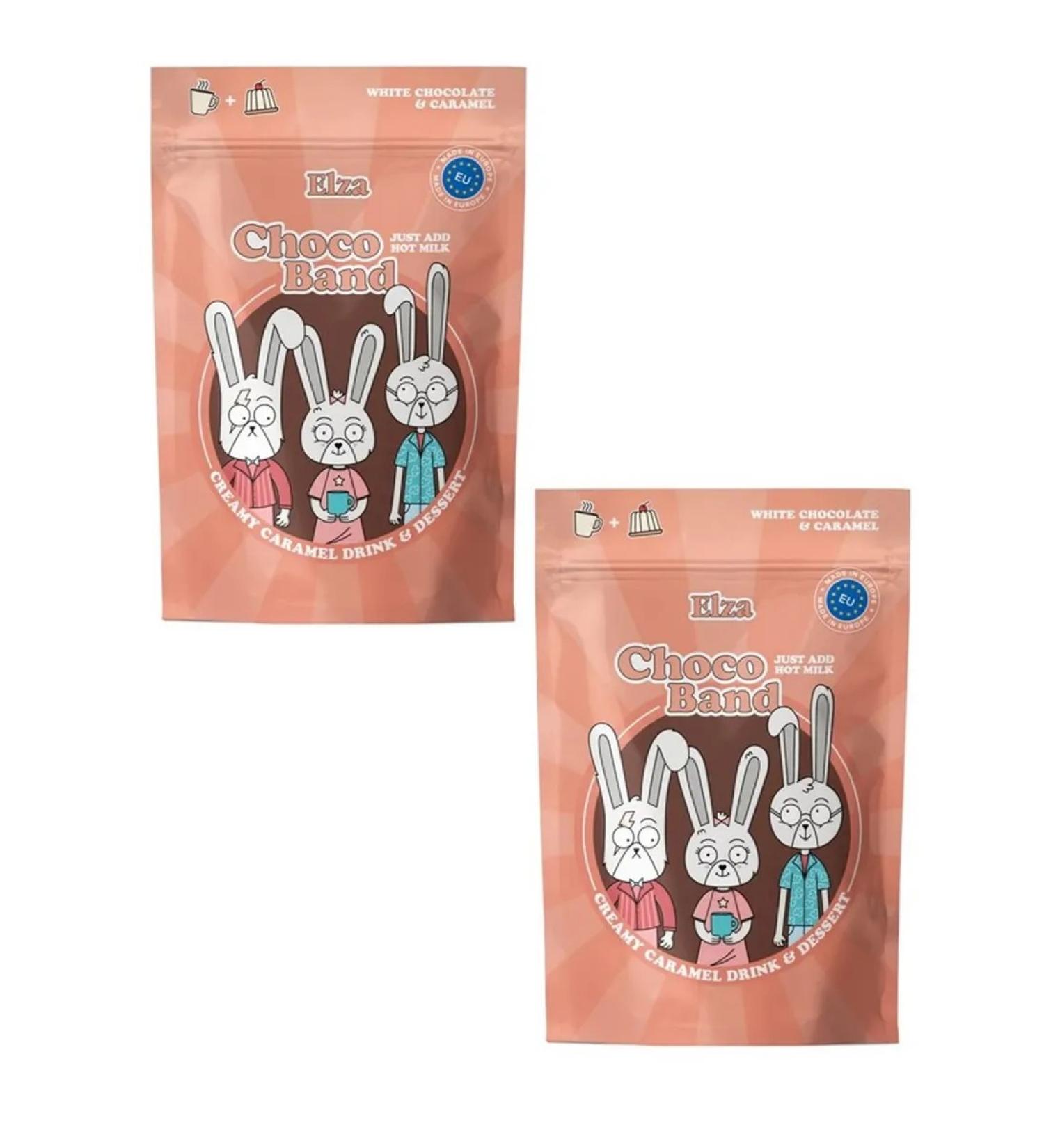 ELZA Choco Band Creamy Caramel Drinking Drink -Detail 200 gr - 2 pcs - Buy Online on GoSupps.com