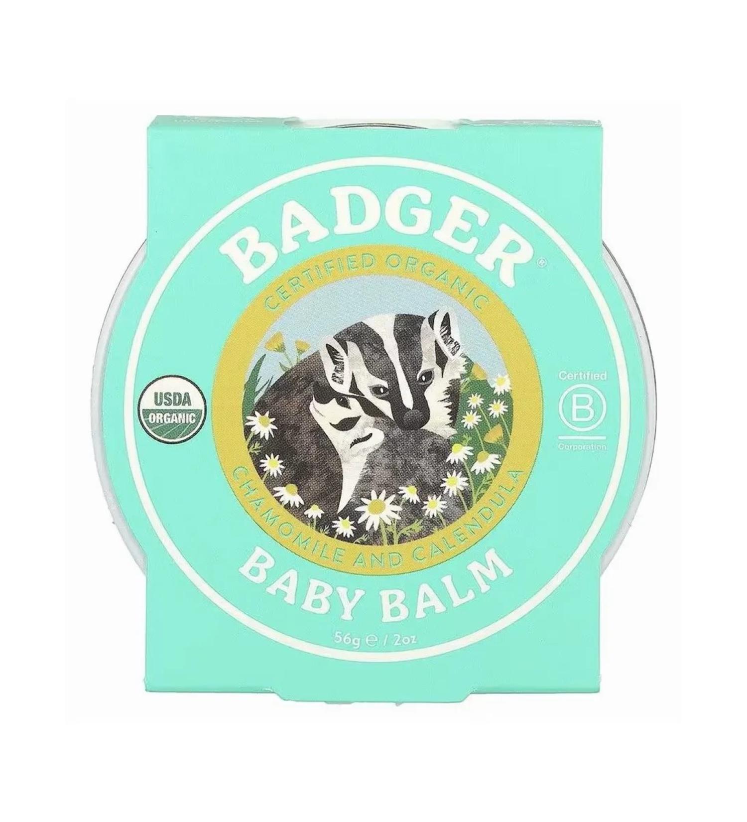 Children's balm Badger chamomile and calendula 56 g - Buy Online on GoSupps.com