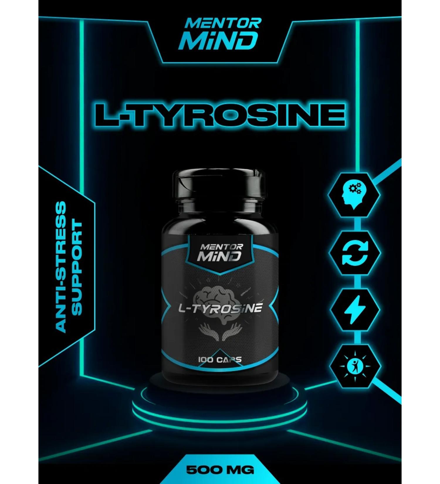 Mentor Mind L-tyrosin L-Tyrosine 100 Caps