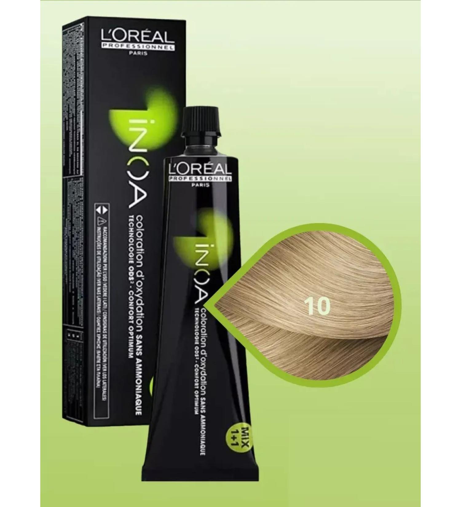 L'Oreal Professionnel Hair dye stable inoa ods2 tone 10 60 ml - Buy Online on GoSupps.com