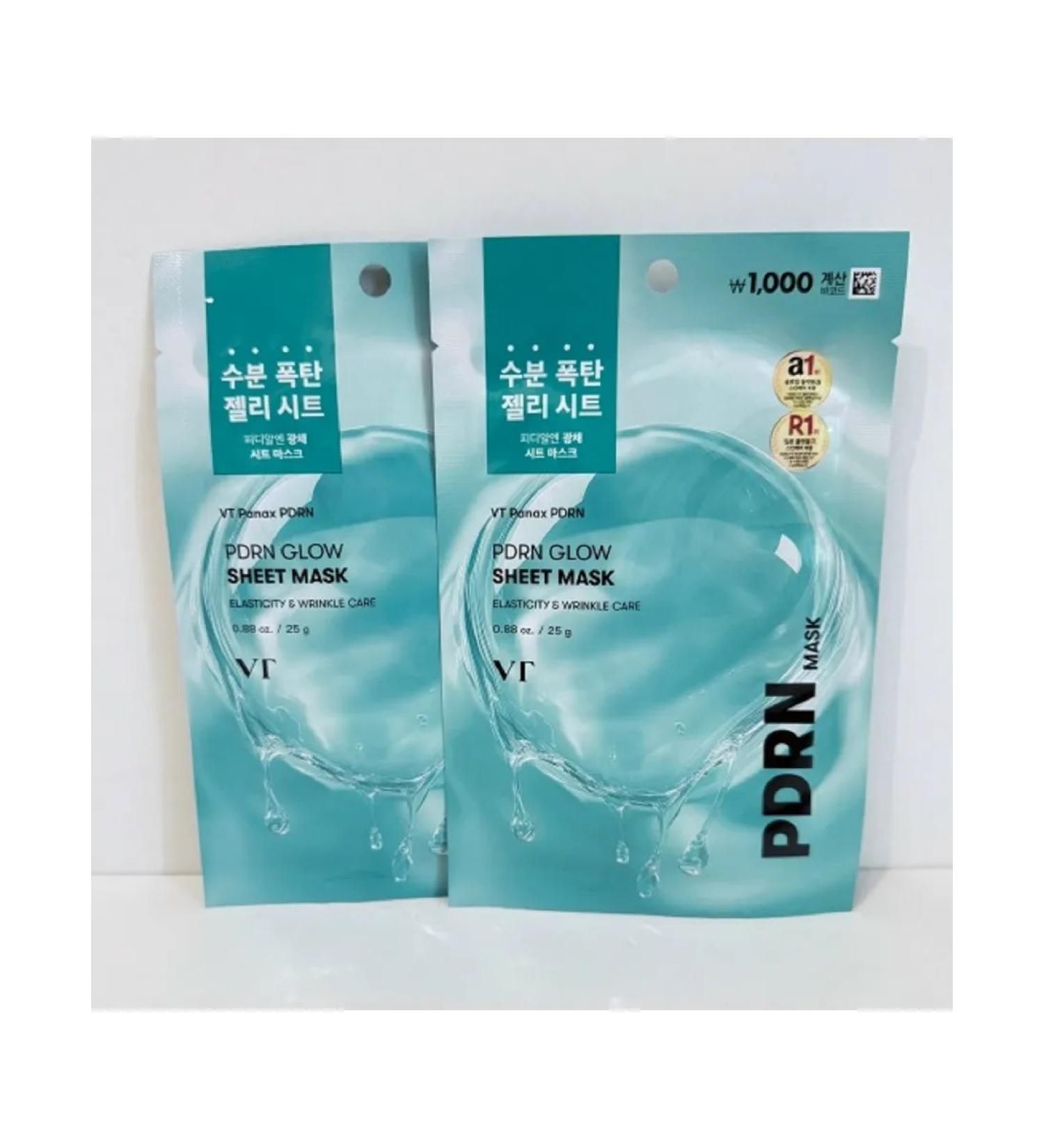 VT Cosmetics Facial mask (2pcs) Panax Pdrn Glow Sheet Mask Elasticity - Buy Online on GoSupps.com
