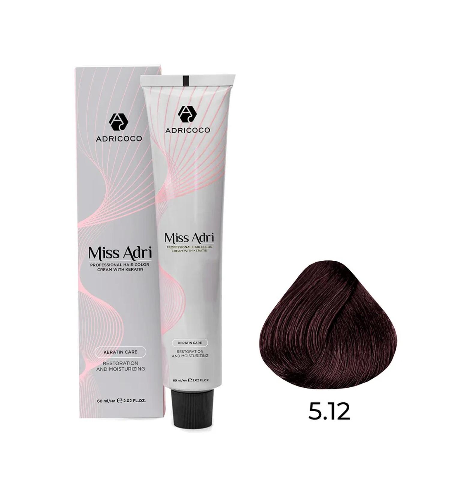 ADRICOCO Hair dye 5.12 Light brown ash pearl - Buy Online on GoSupps.com