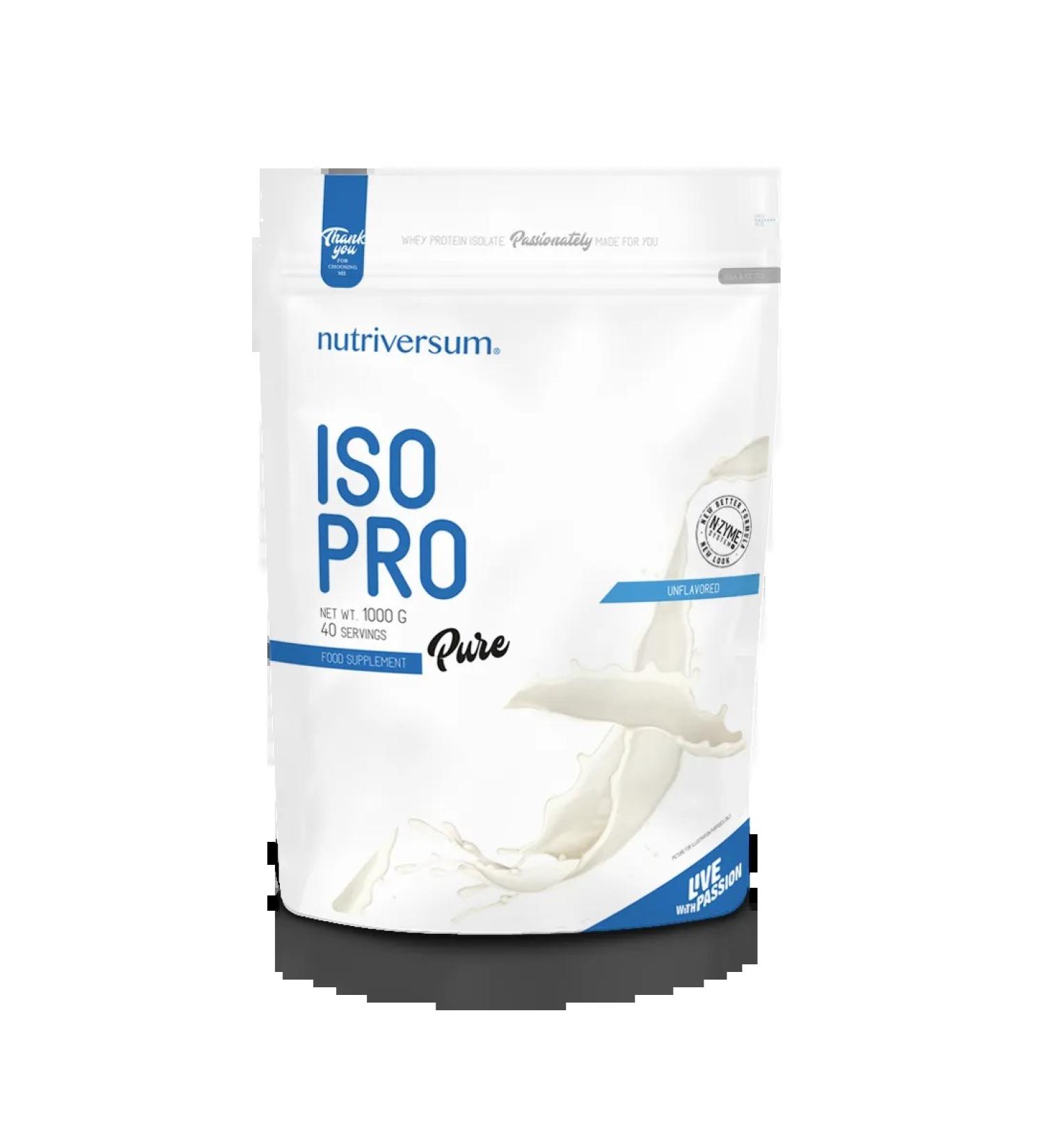 Nutriversum ISOPRO is about 1000 g protein without taste