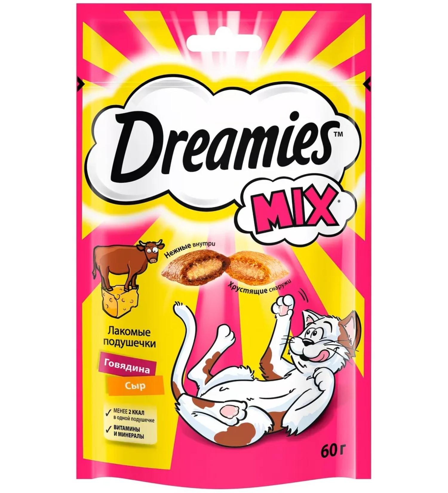 DREAMIES MIX tidbits for cats with beef and cheese 60 g - Buy Online on GoSupps.com