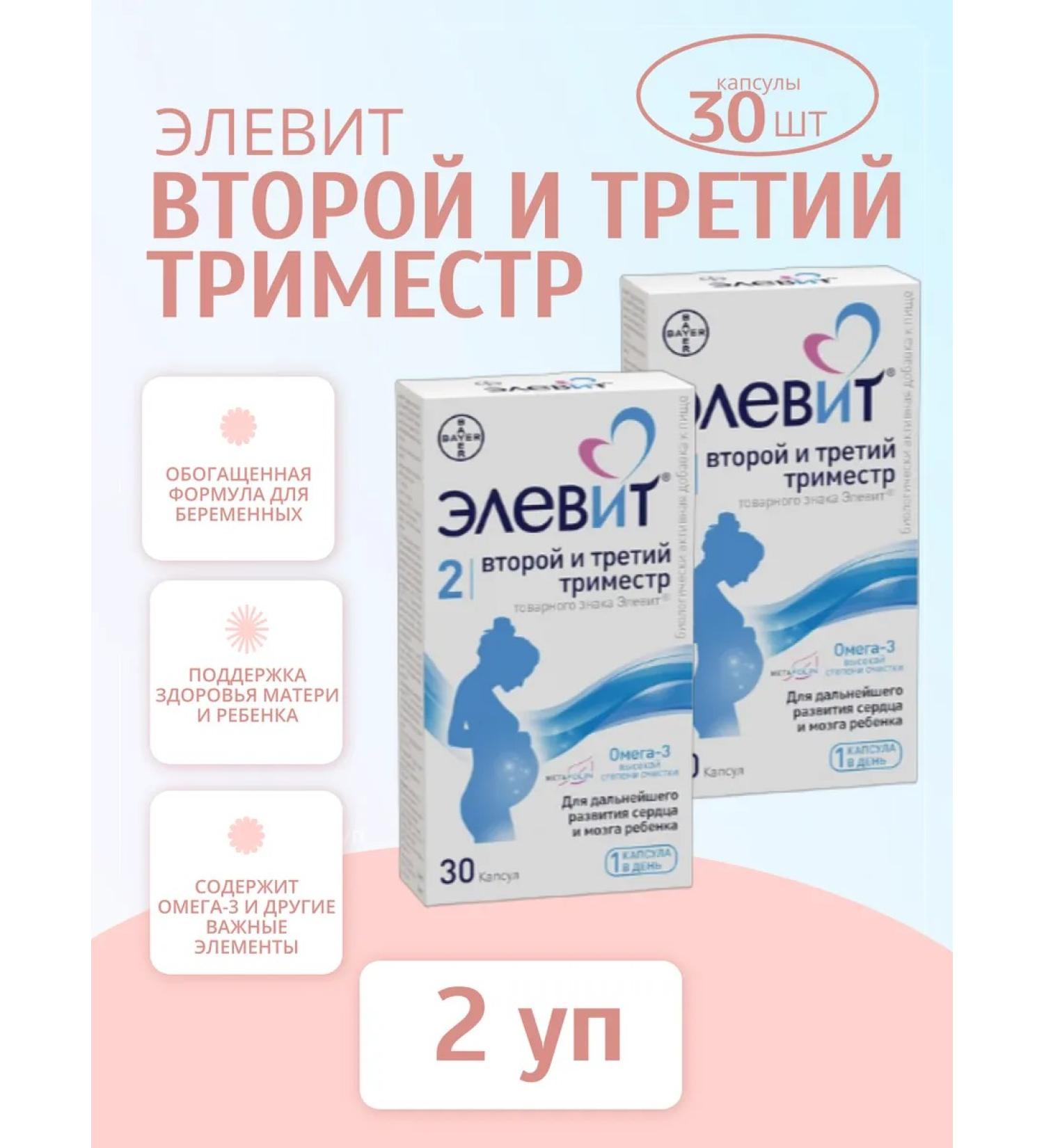 ELEVIT The second and third trimester 30 capsules-2uP - Buy Online on GoSupps.com