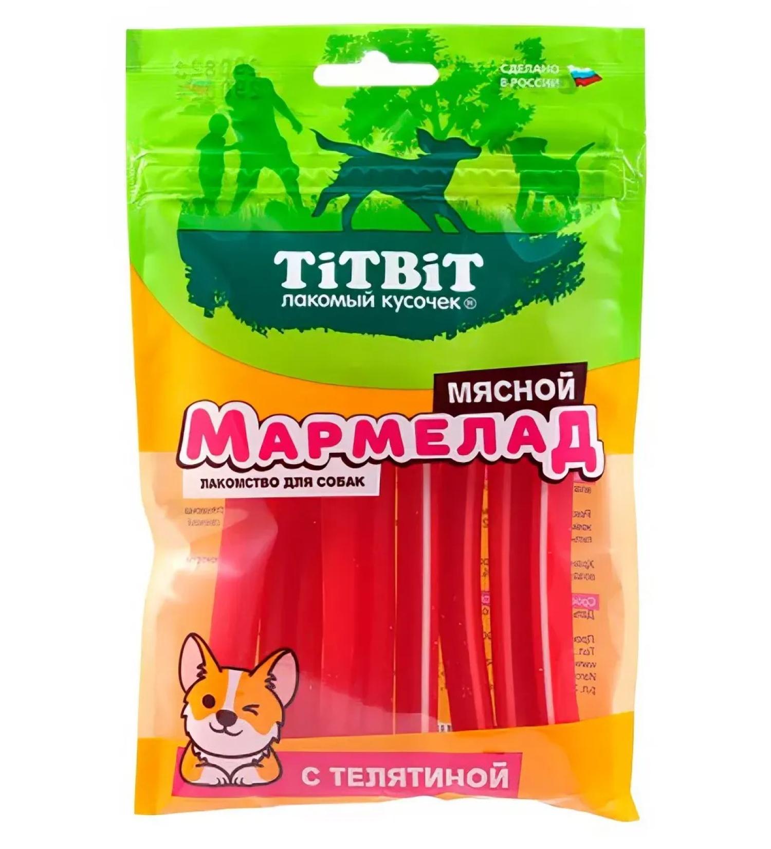 TiTBiT The treat of marmalade meat for dogs with veal 120 g - Buy Online on GoSupps.com