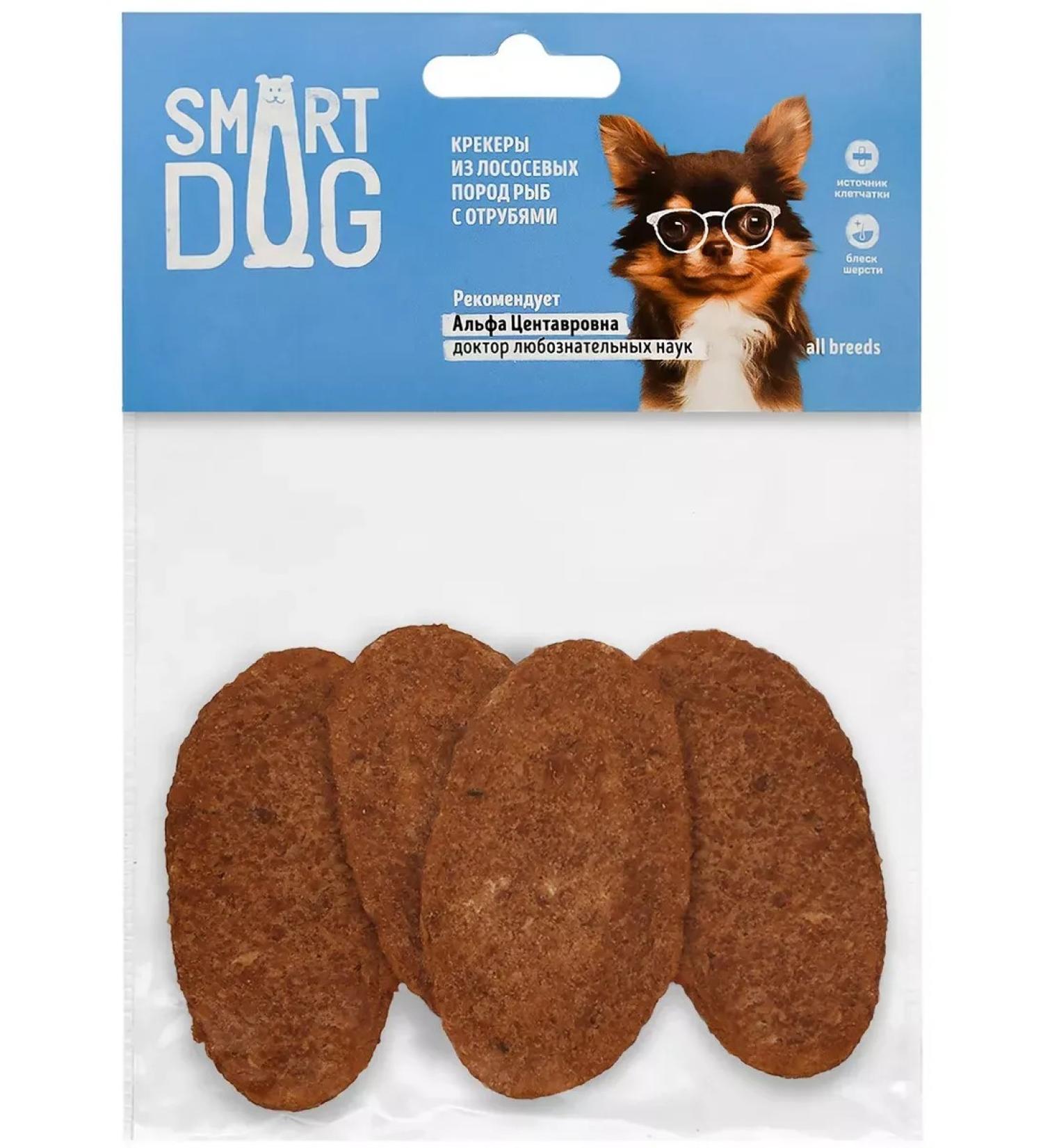 Smart Dog Delicacy crackers for dogs bran salmon 40 g - Buy Online on GoSupps.com