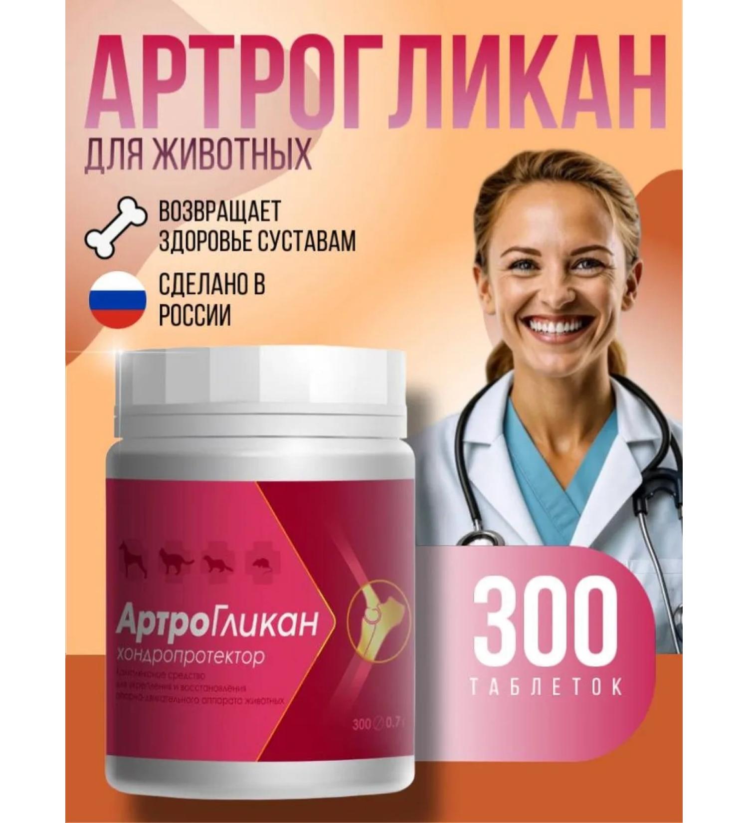 Biocenter CHIN Animal vitamins chondroprotector Arthroglican 300 tab - Buy Online on GoSupps.com