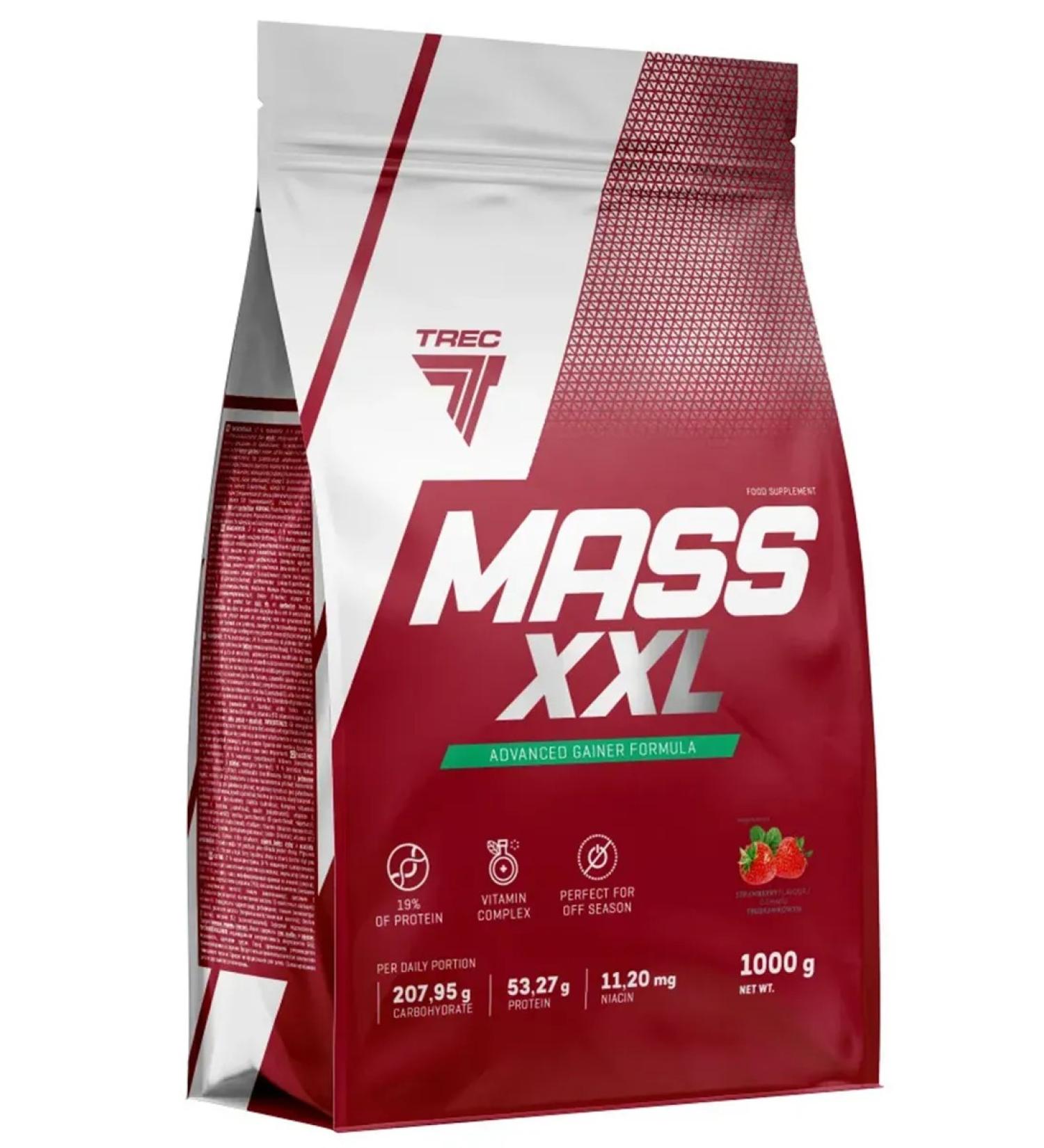 Trec Nutrition Gainer Mass XXL for a set of strawberries 1 kg - Buy Online on GoSupps.com