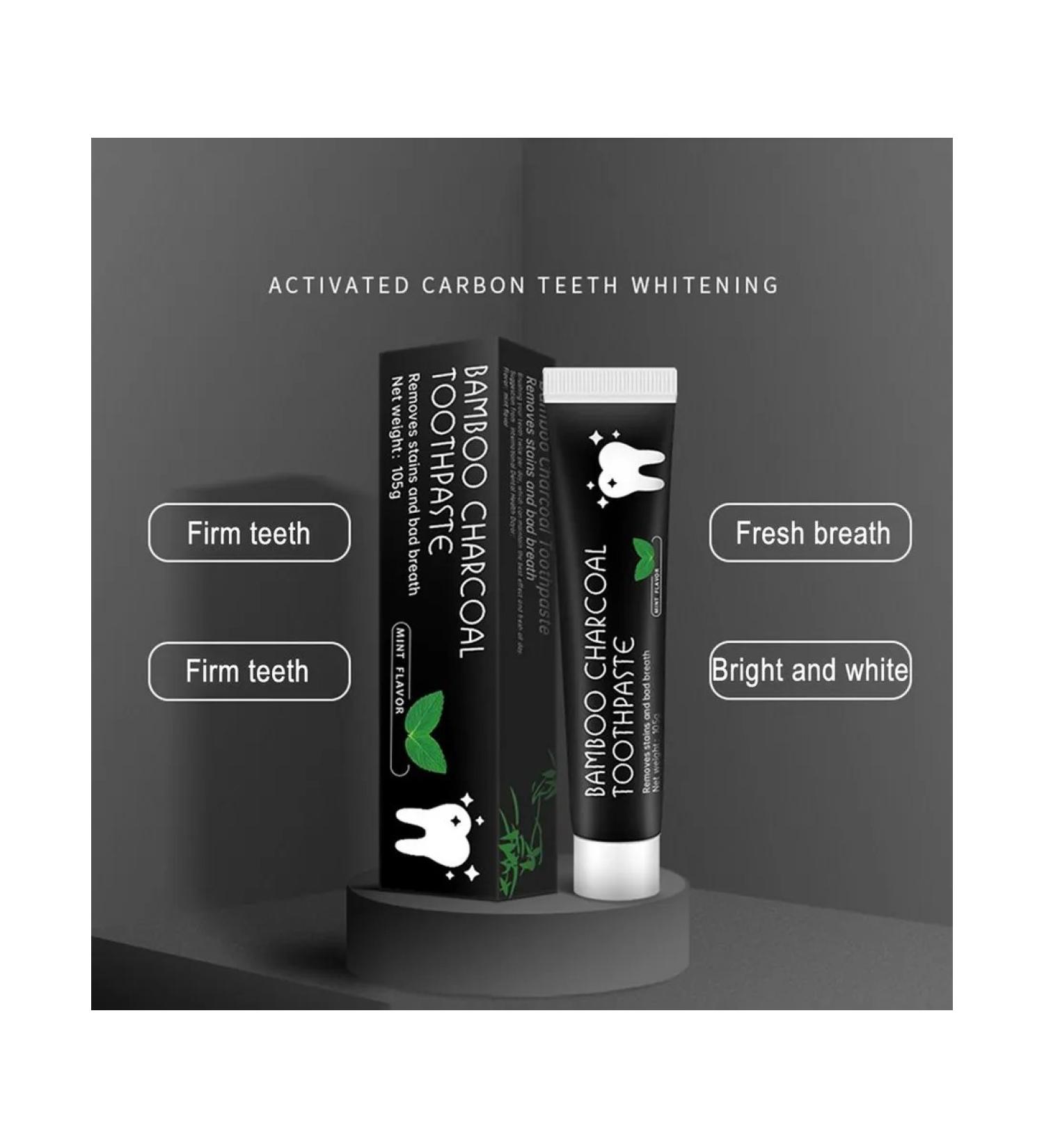 Toothpaste whitening from caries Bamboo Charcoal - Buy Online on GoSupps.com