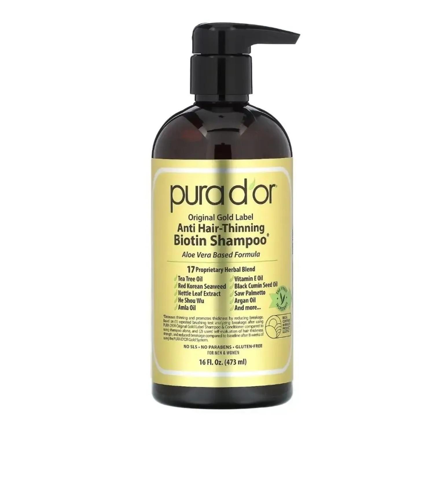 PURA D'OR Hair dropping shampoo Original Gold Label