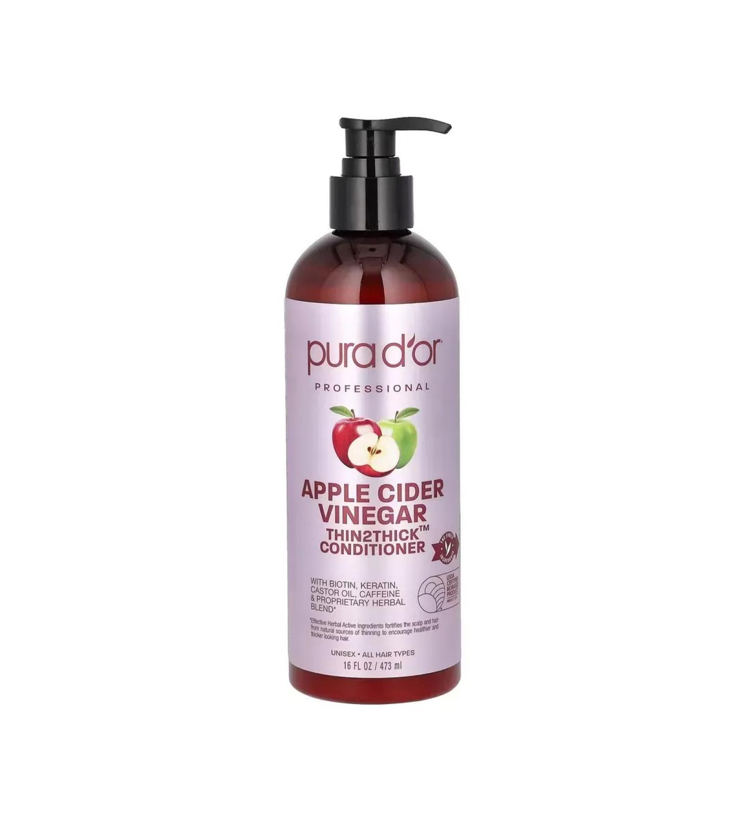 PURA D'OR Hair conditioner with apple cider vinegar 473 ml - Buy Online on GoSupps.com