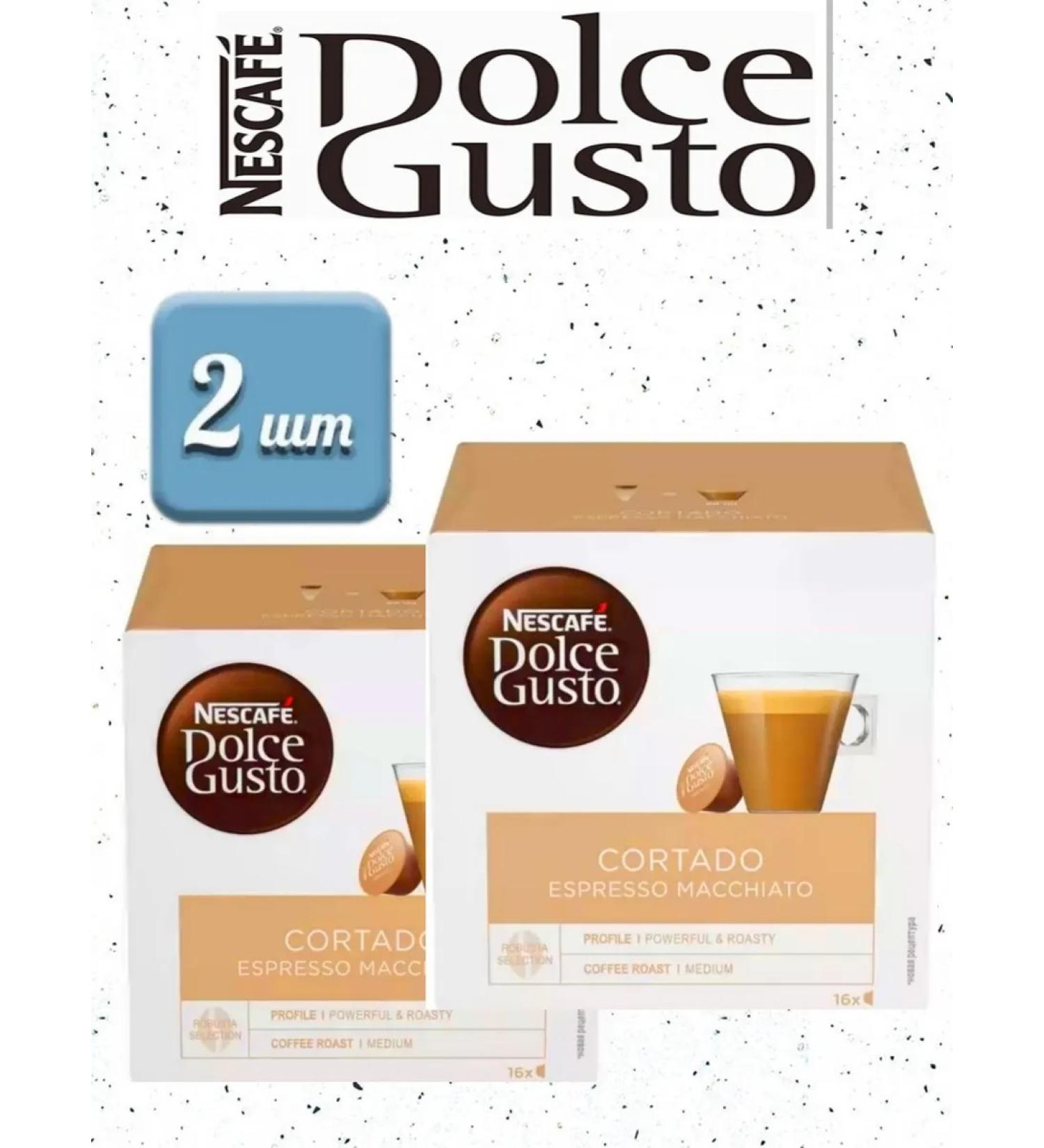 Nestle Coffee in the capsules of Nescafe Dolce Gusto Cortado 2*16 capsules