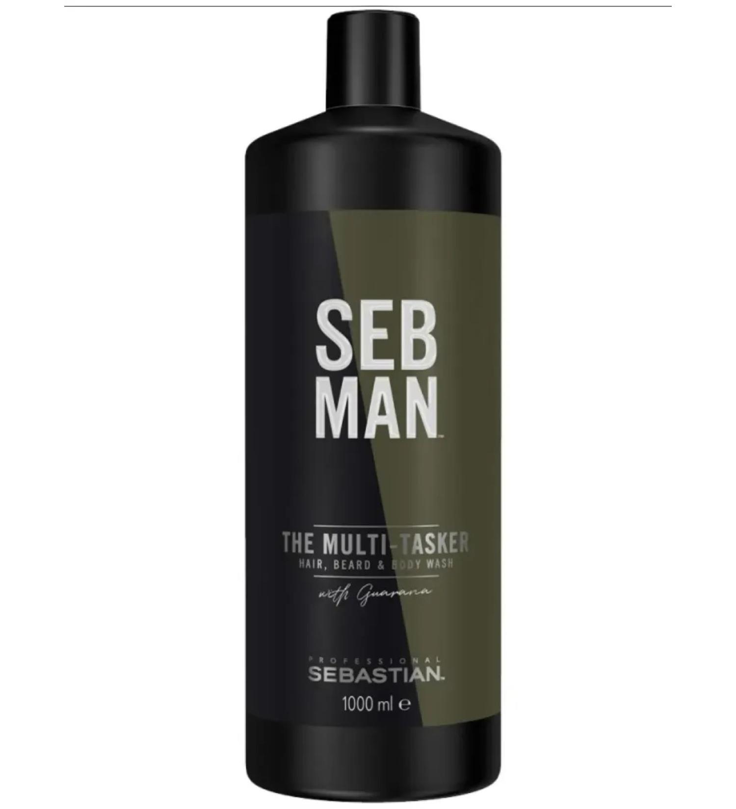 Sebastian Professionals Sebastian Man The Multitasker Shampoo - Shampoo for hair beard and body care 1000 ml