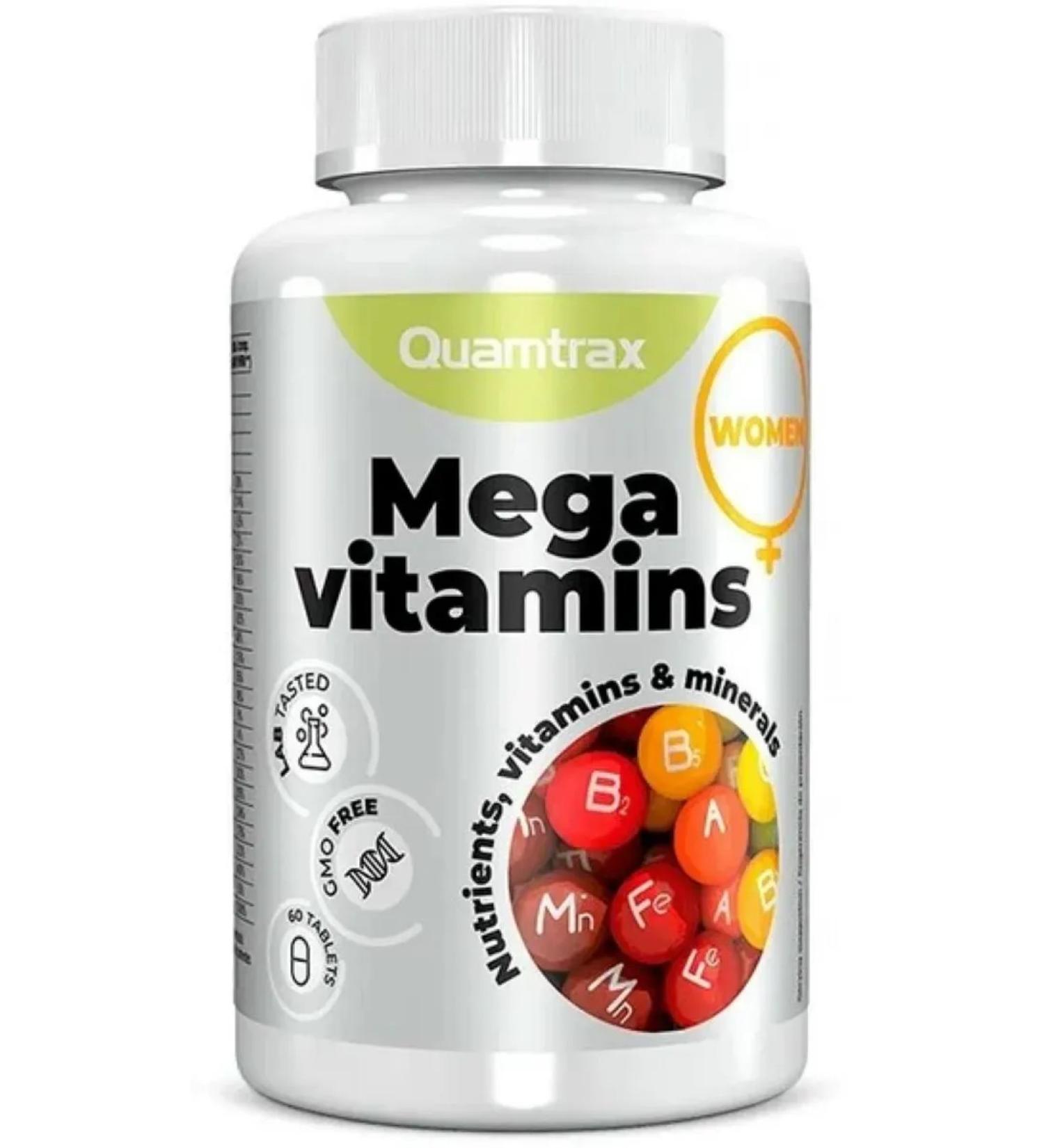 Quamtrax Nutrition Vitamins and minerals for women Mega Vitamins for Women 60Tab