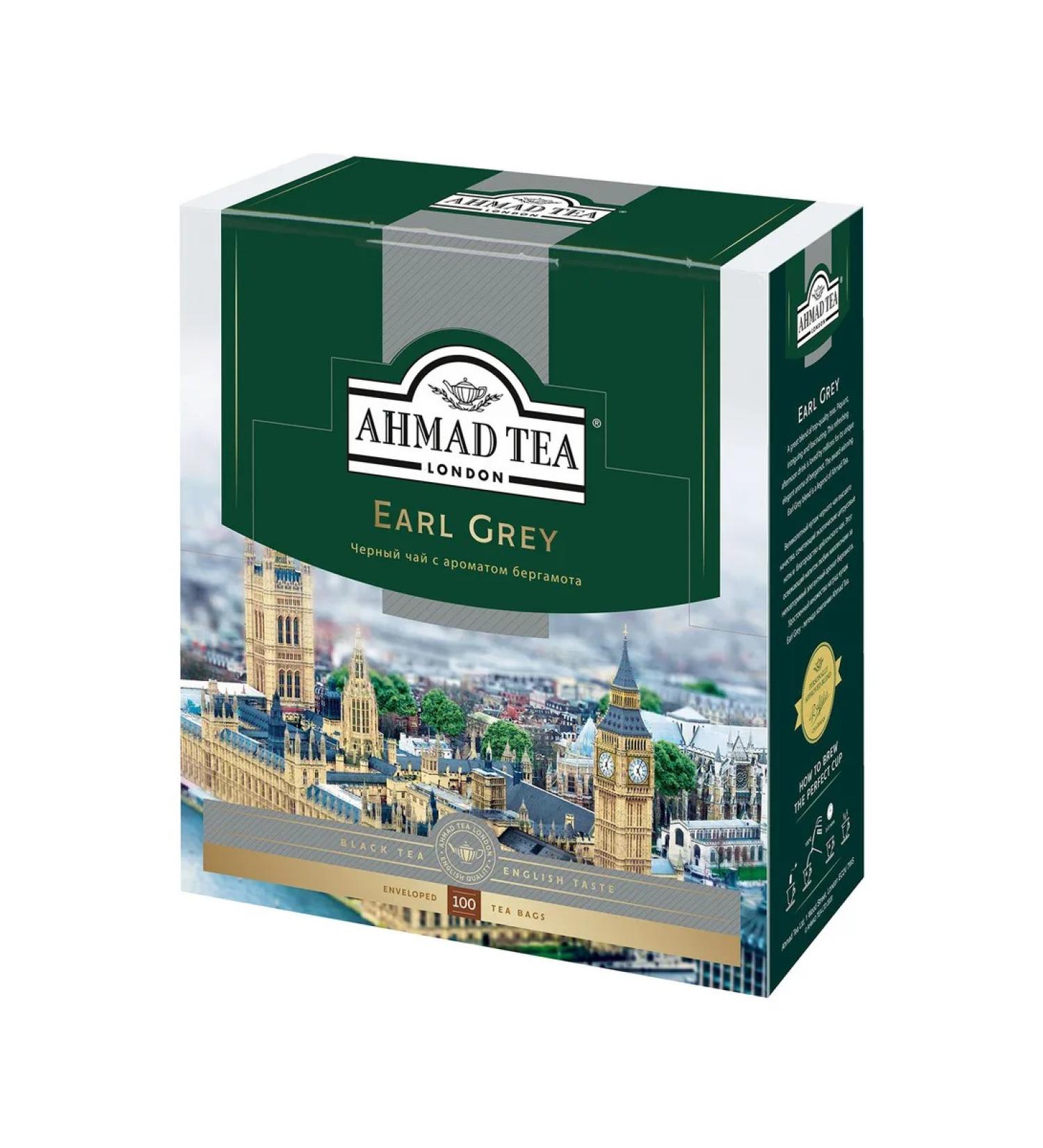 Ahmad Earl Grey tea is black with the aroma of bergamot 100 bags in ko - Buy Online on GoSupps.com
