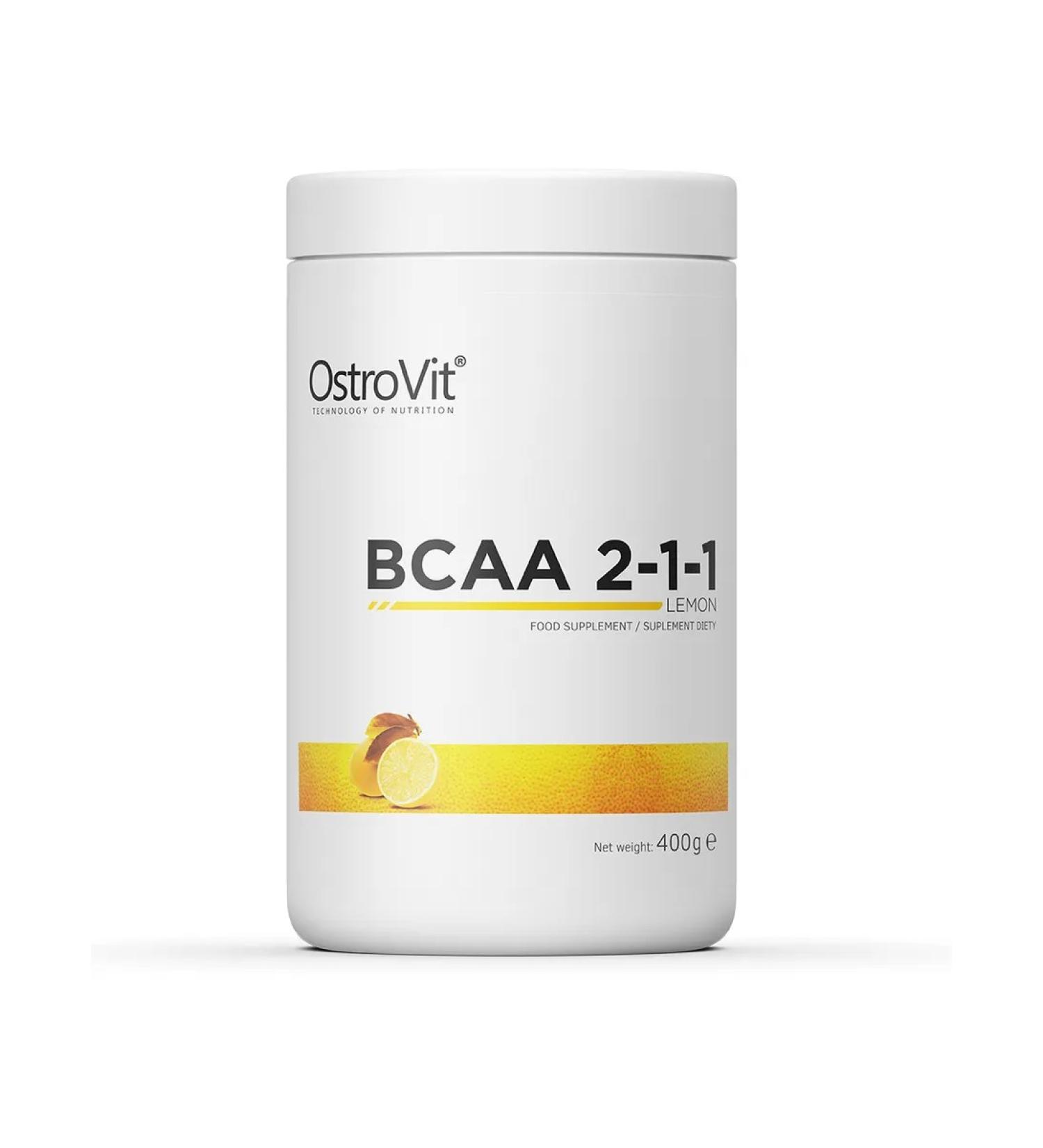 OstroVit Amino acids BCAA BCAA 2 1 1 400 grams lemon