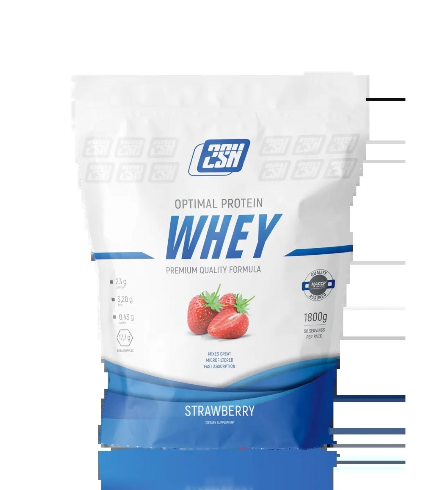 2SN Wastein without sugar Whey Protein 1800G strawberries