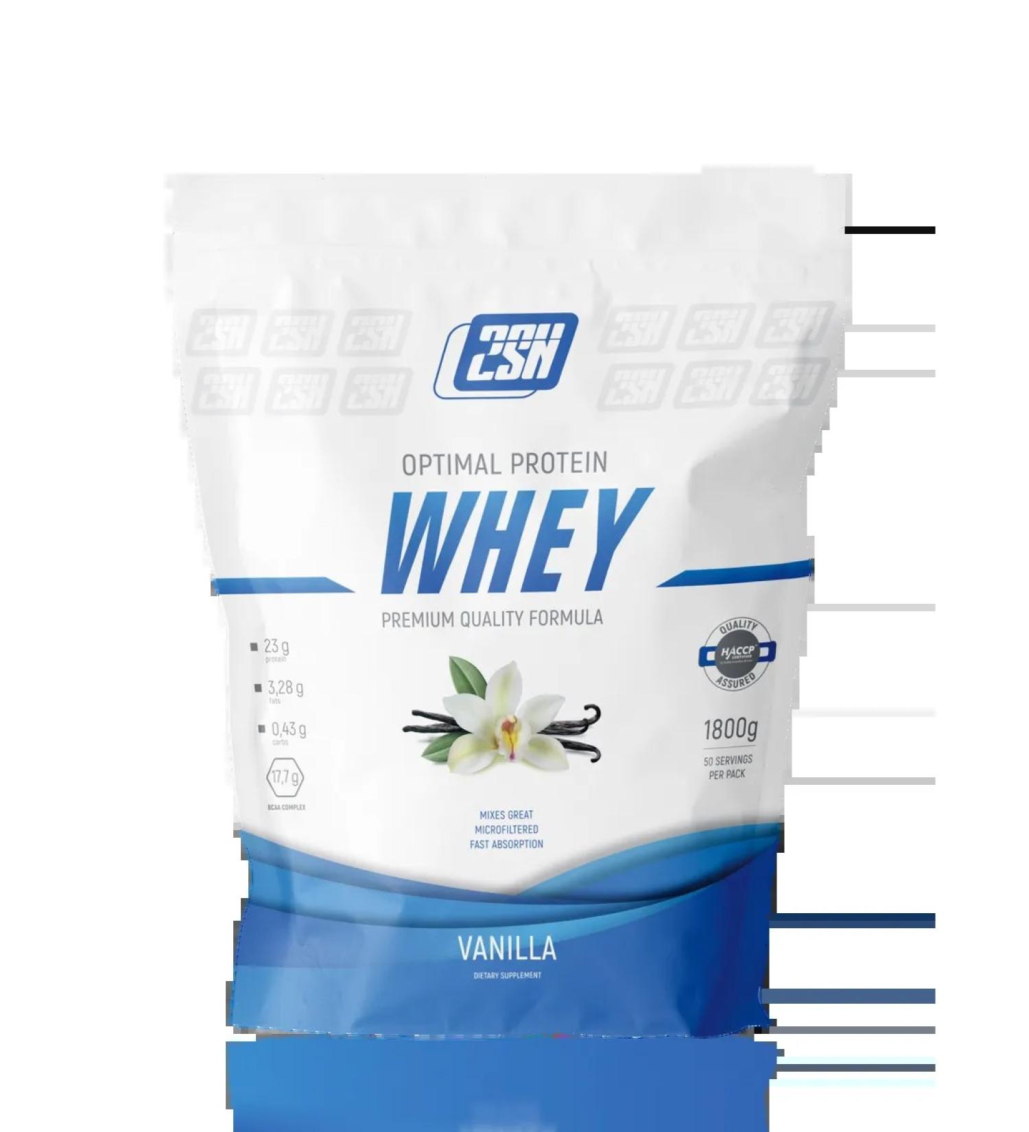 2SN Wastein without sugar Whey Protein 1800g vanilla