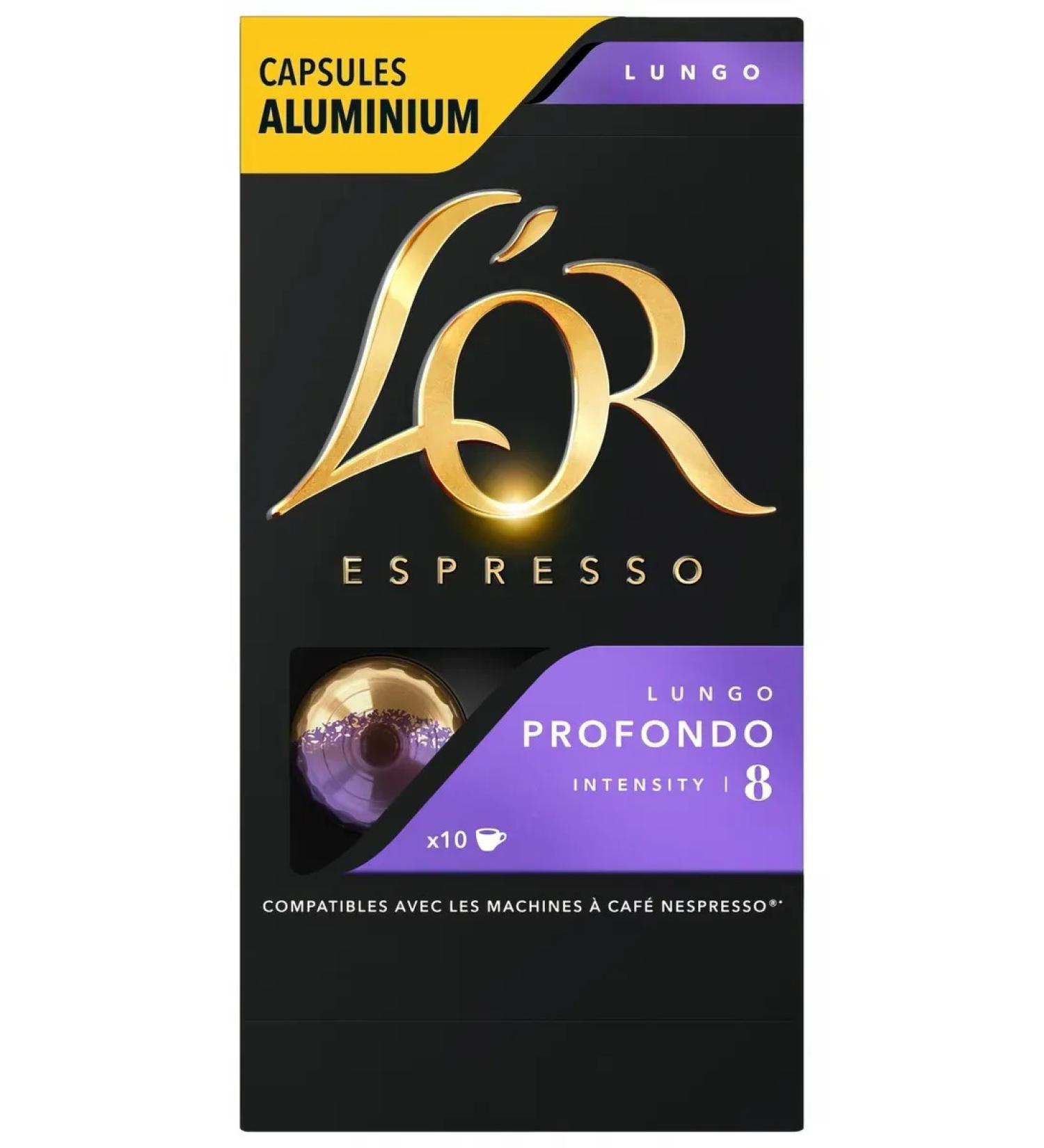 L'OR Coffee in capsules Espresso Lungo Profondo 10pcs 52g - Buy Online on GoSupps.com